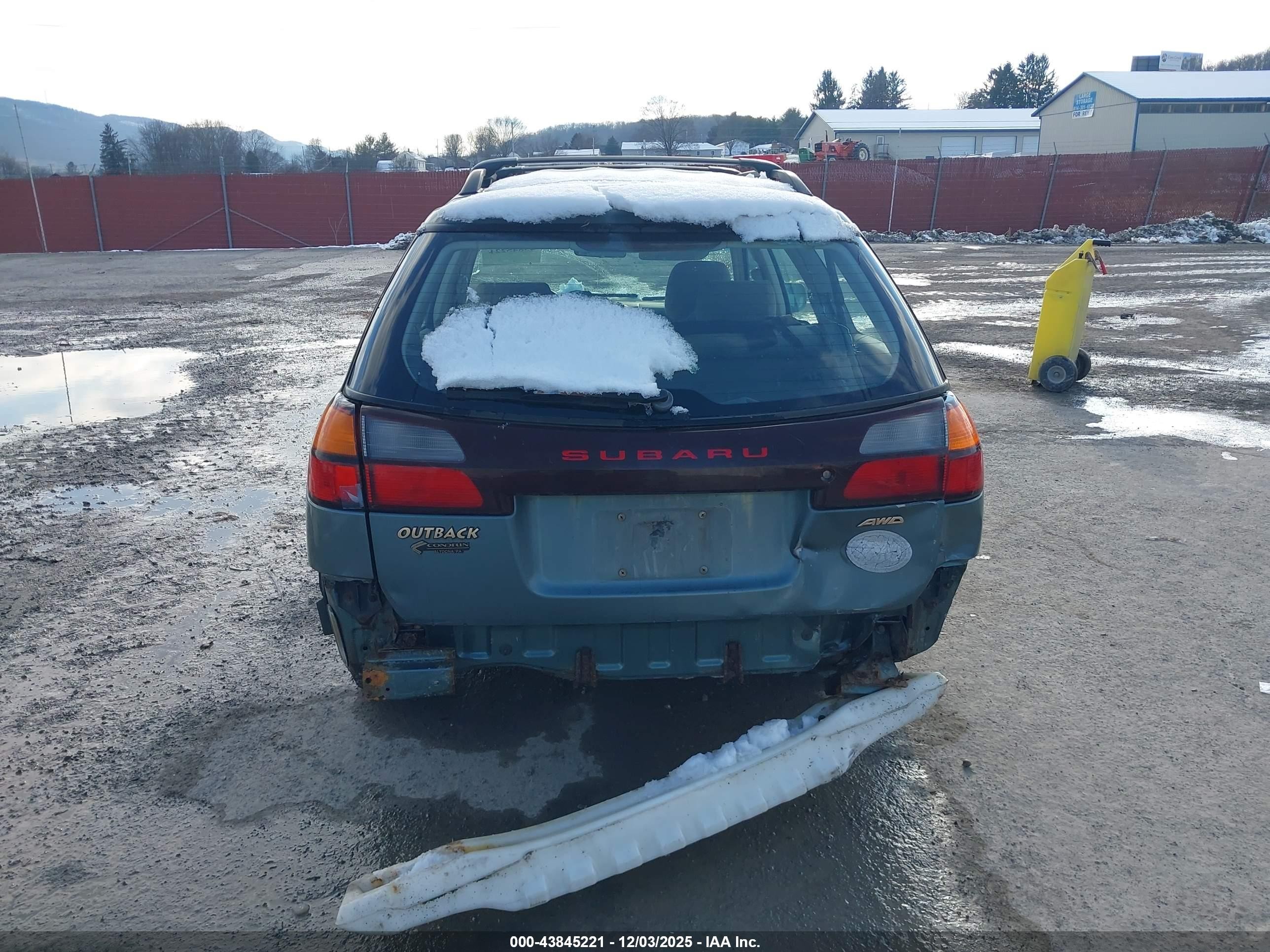 2002 Subaru Outback   Зеленый vin: 4S3BH665227600830