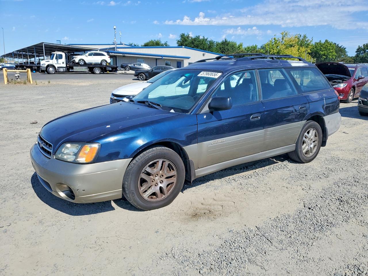 2002 Subaru Legacy Outback Blue vin: 4S3BH665227620138