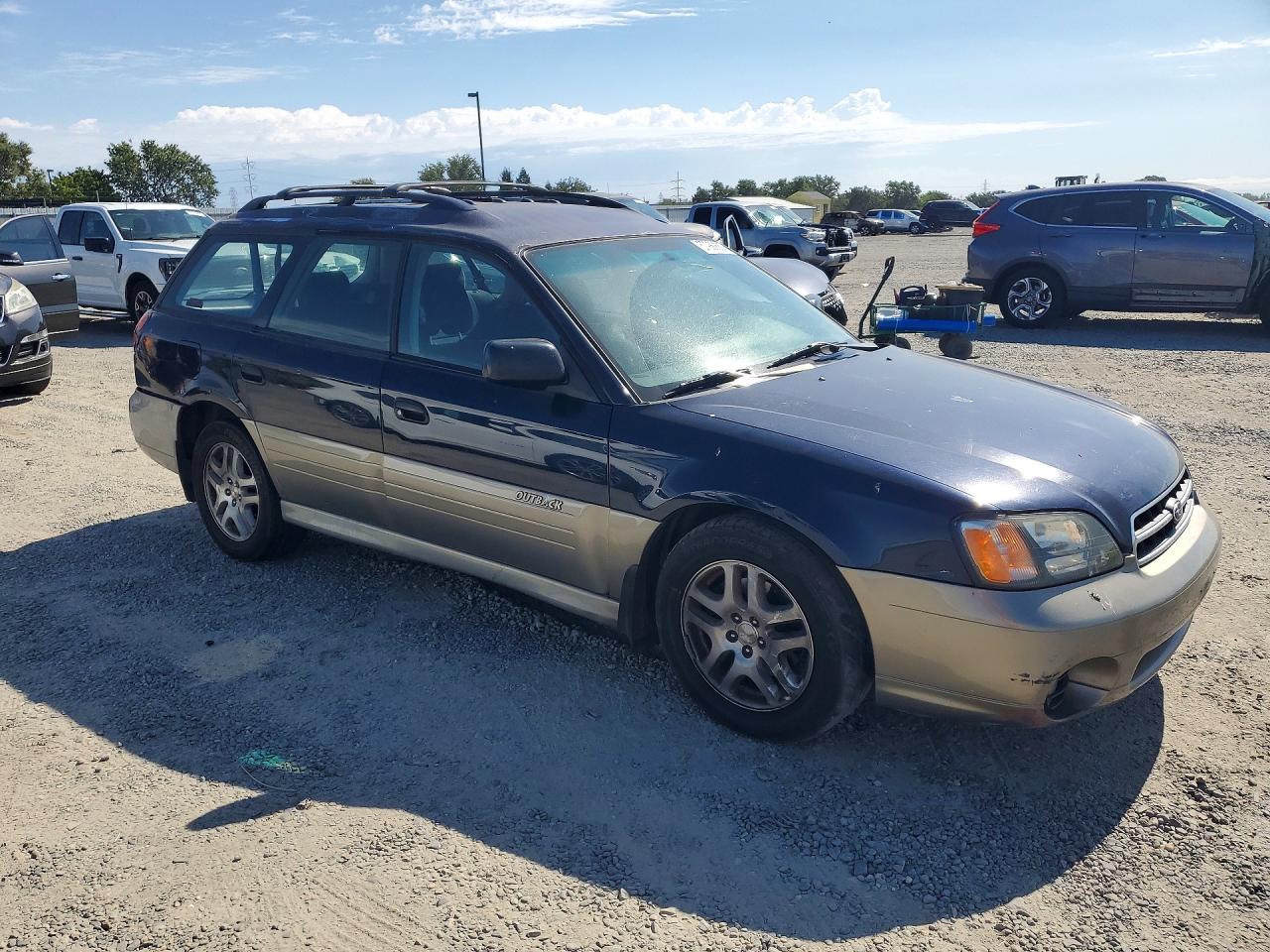 2002 Subaru Legacy Outback Blue vin: 4S3BH665227620138