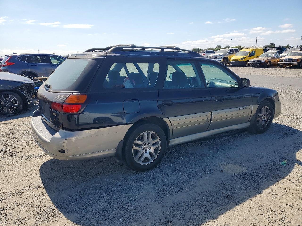 2002 Subaru Legacy Outback Blue vin: 4S3BH665227620138