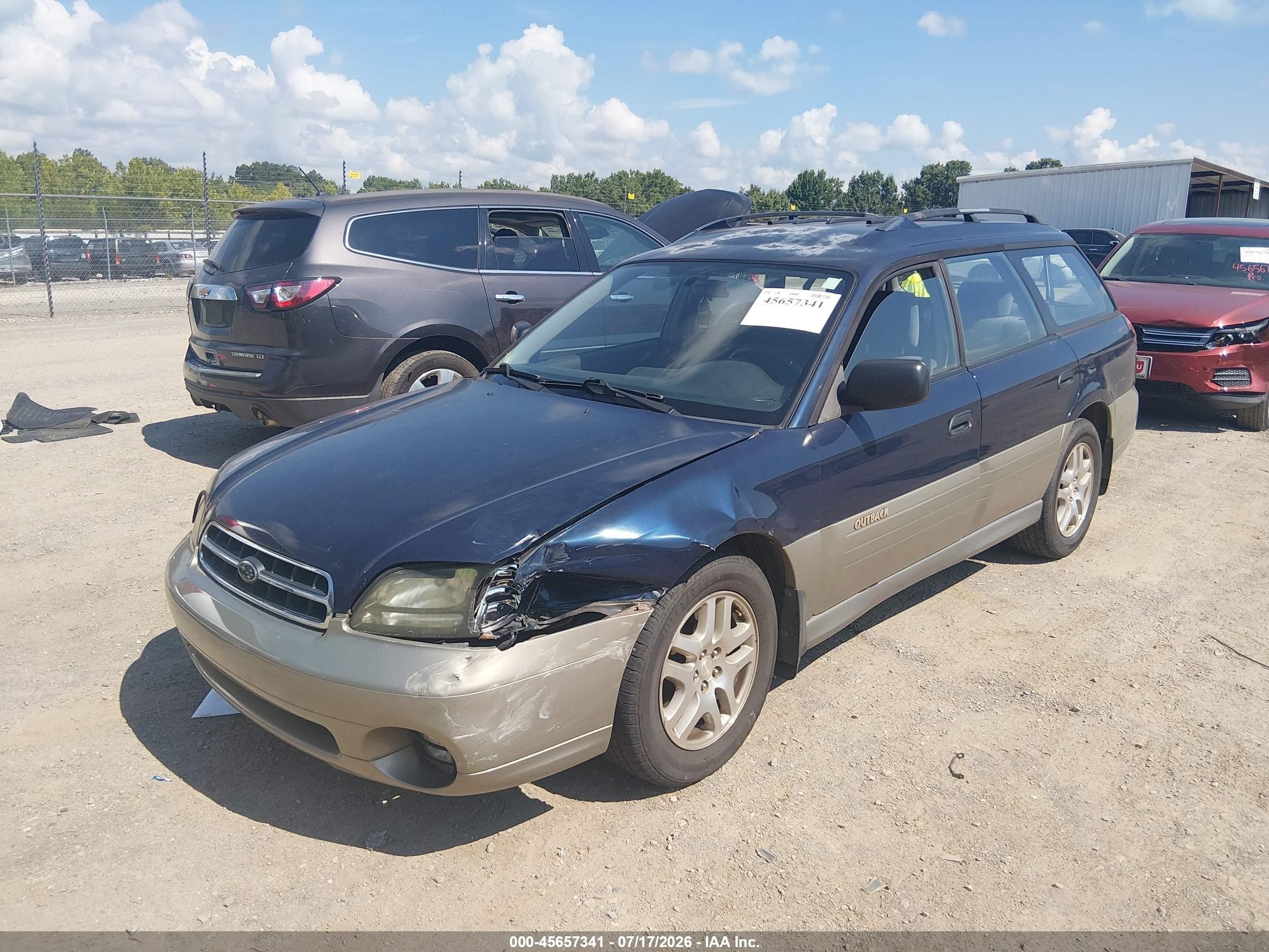 2002 Subaru Outback   Blue vin: 4S3BH665227652815