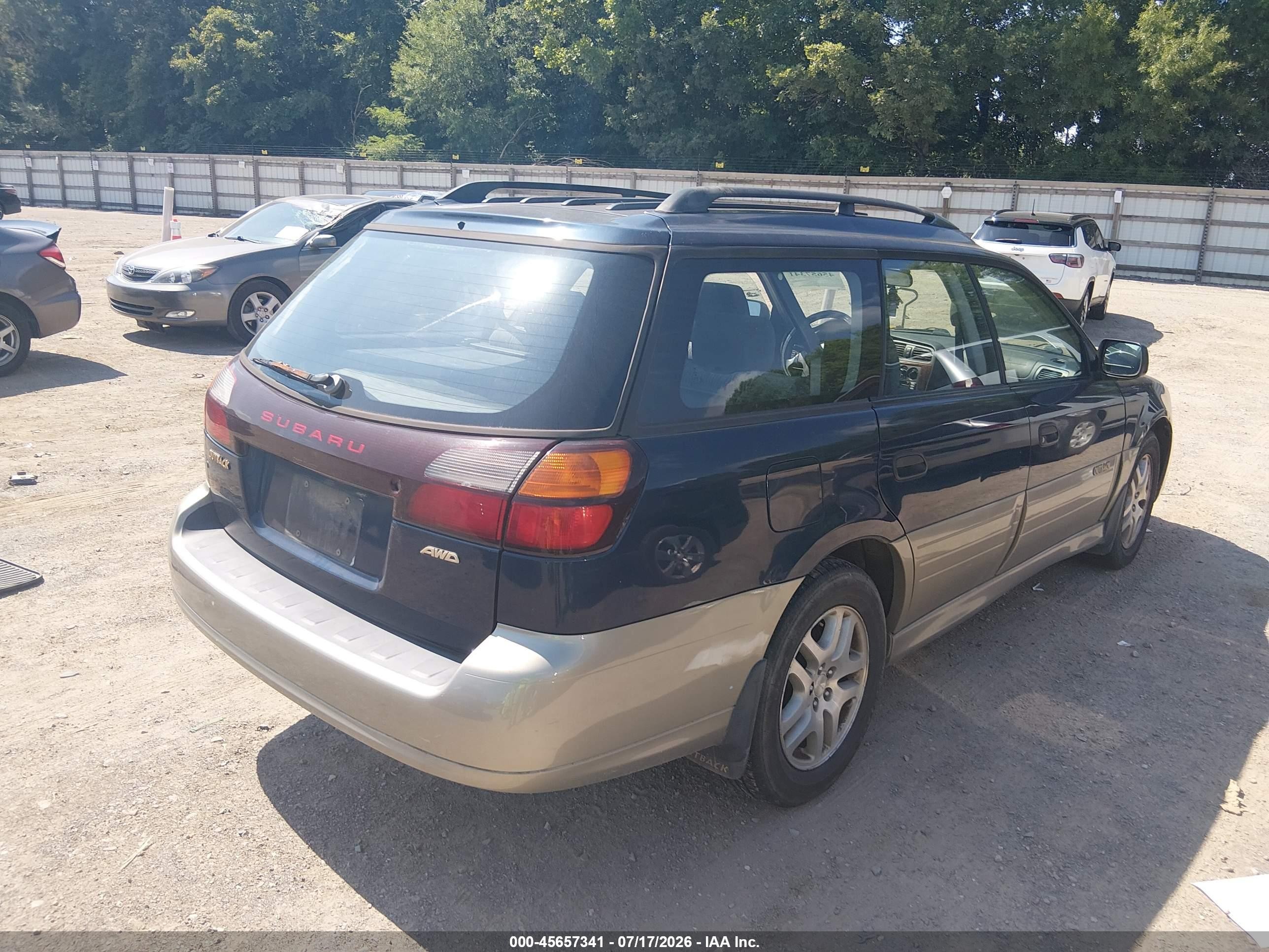 2002 Subaru Outback   Blue vin: 4S3BH665227652815