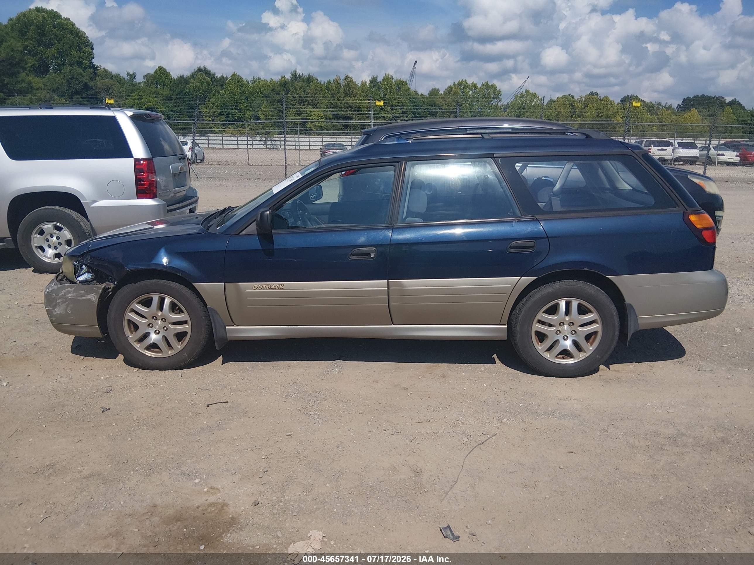 2002 Subaru Outback   Blue vin: 4S3BH665227652815