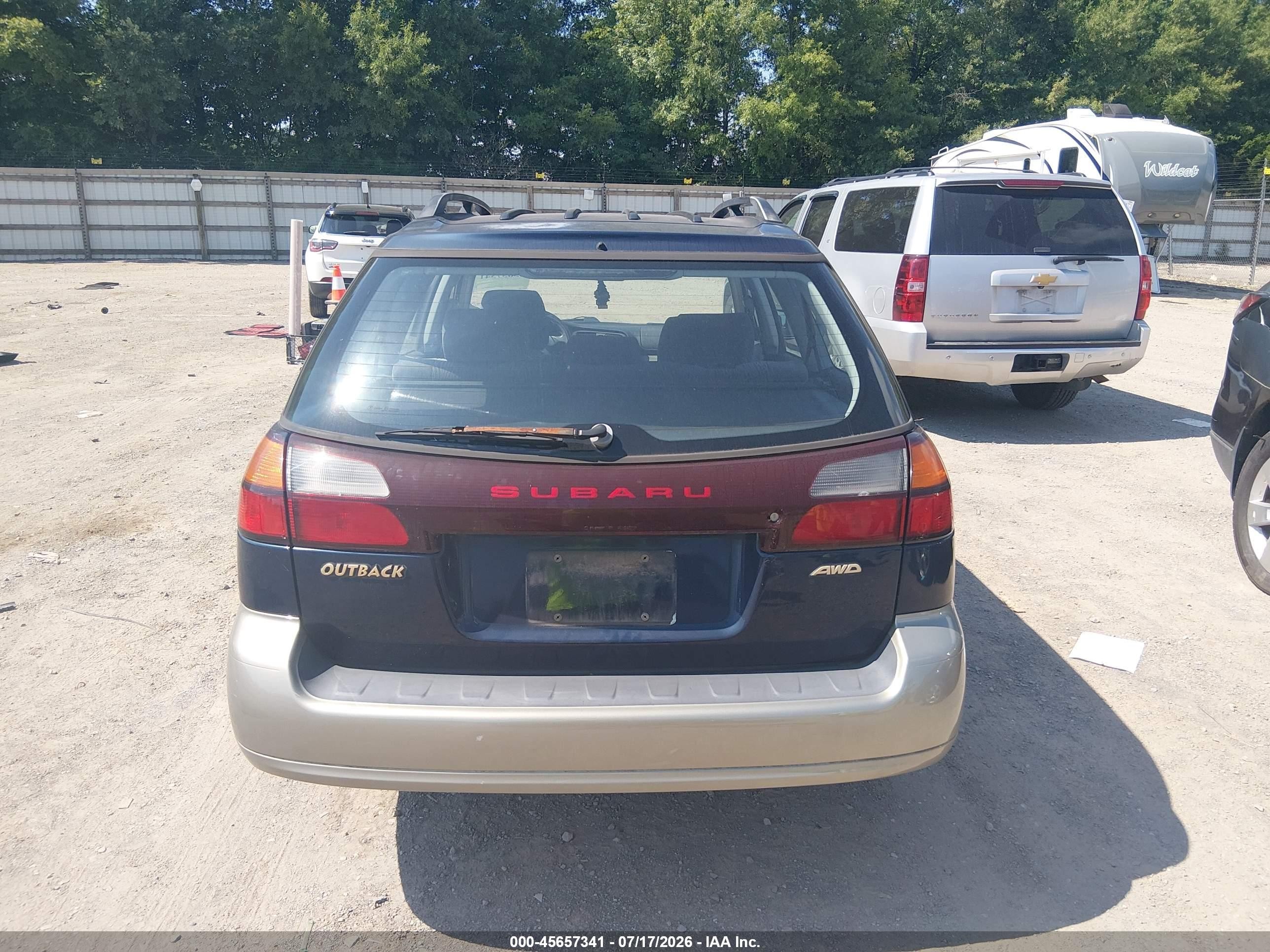 2002 Subaru Outback   Blue vin: 4S3BH665227652815