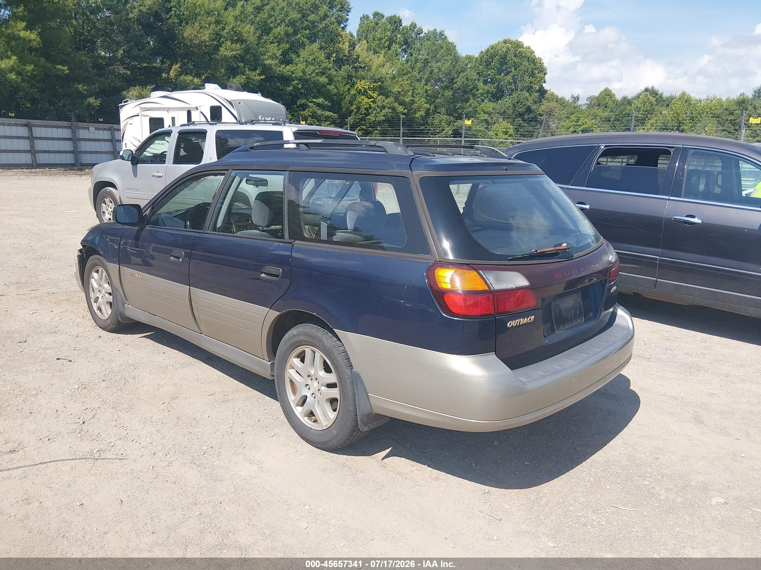 2002 Subaru Outback   Blue vin: 4S3BH665227652815