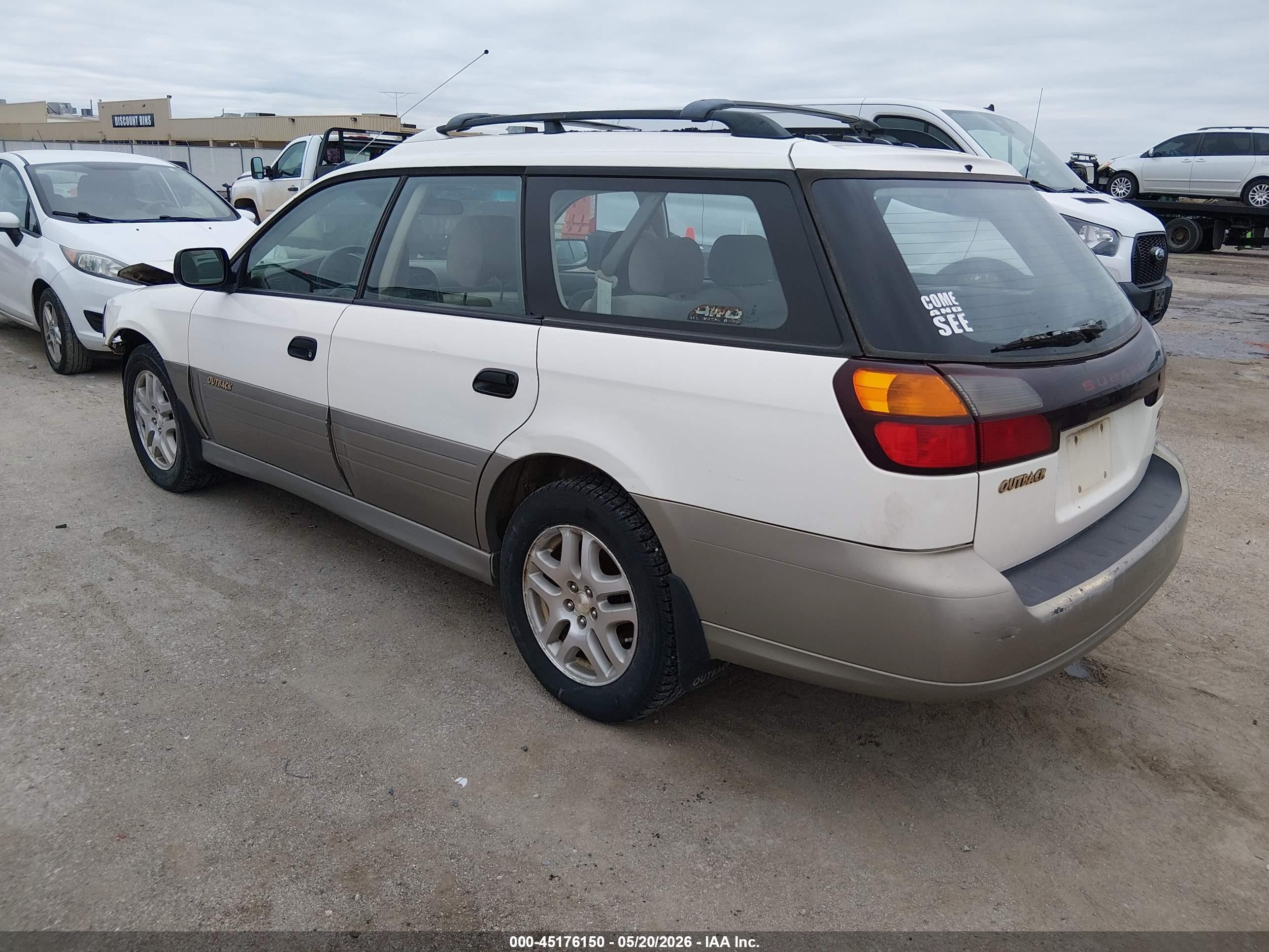 2001 Subaru Outback   White vin: 4S3BH665317607753