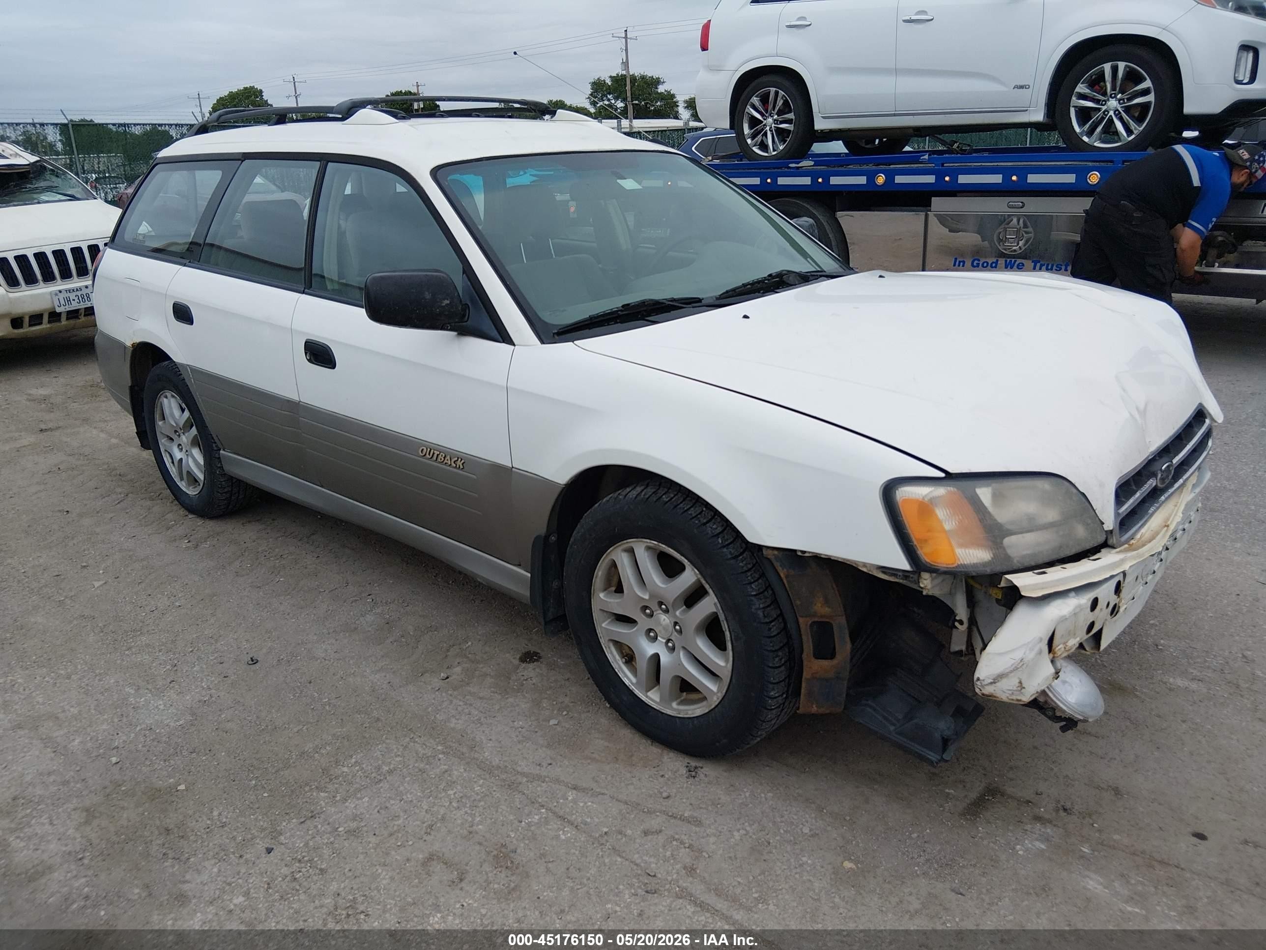 2001 Subaru Outback   White vin: 4S3BH665317607753