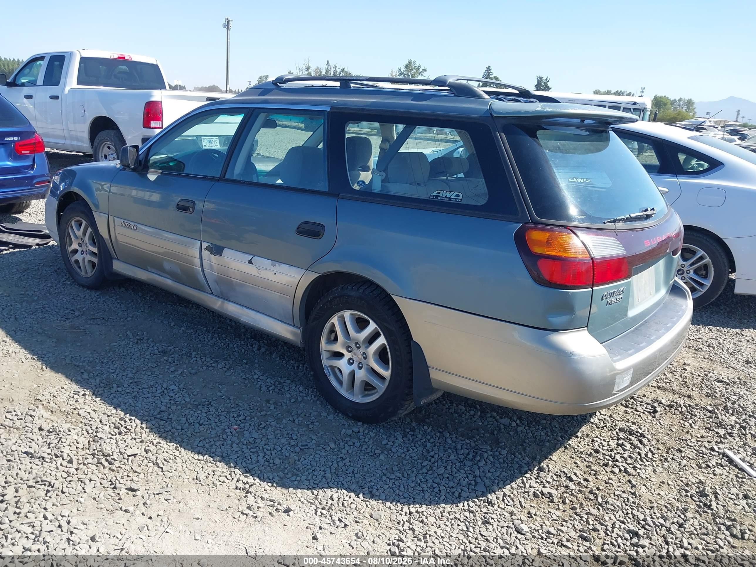 2002 Subaru Outback   Green vin: 4S3BH665327608158