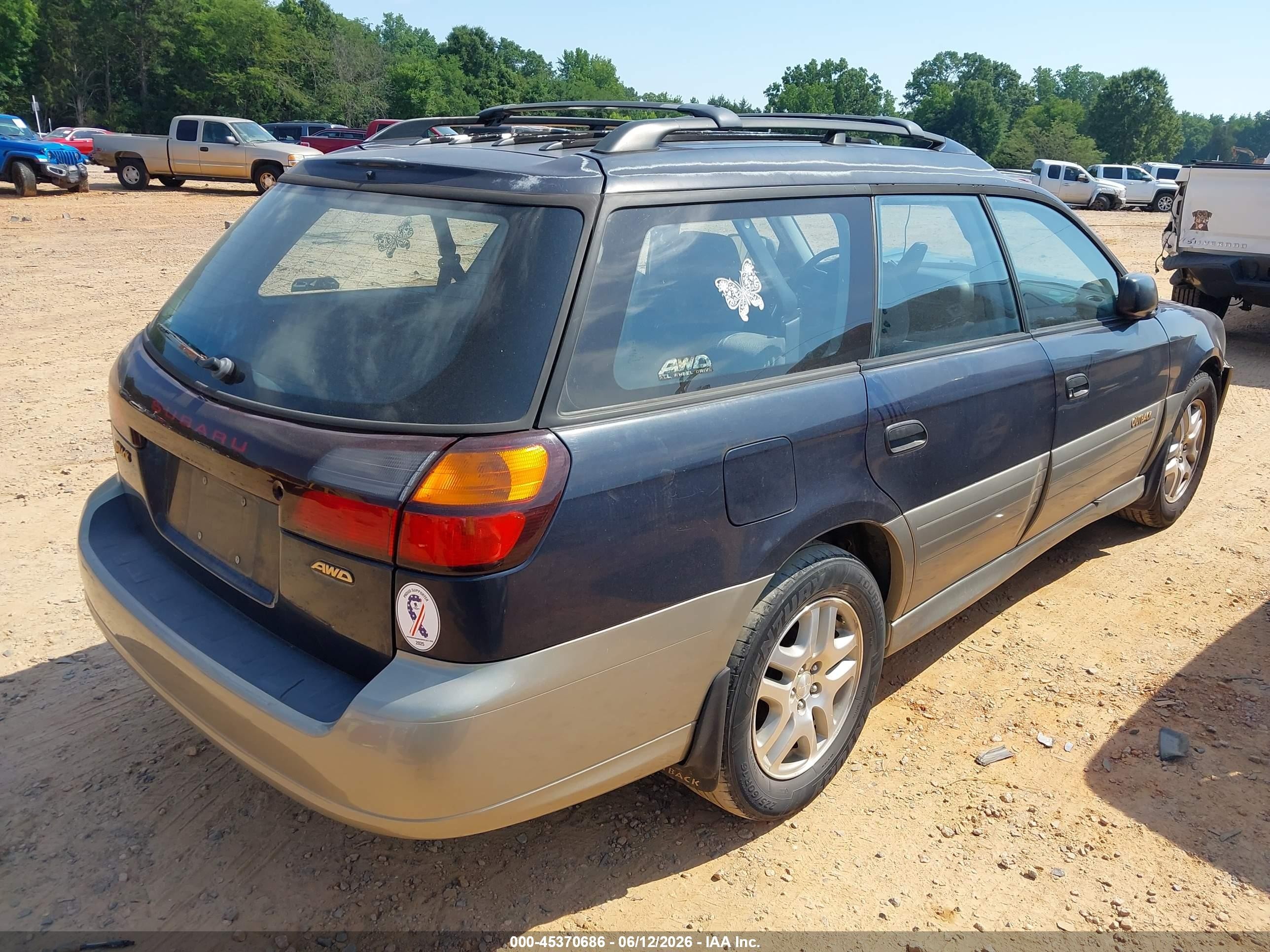 2002 Subaru Outback Dark Blue vin: 4S3BH665327609326