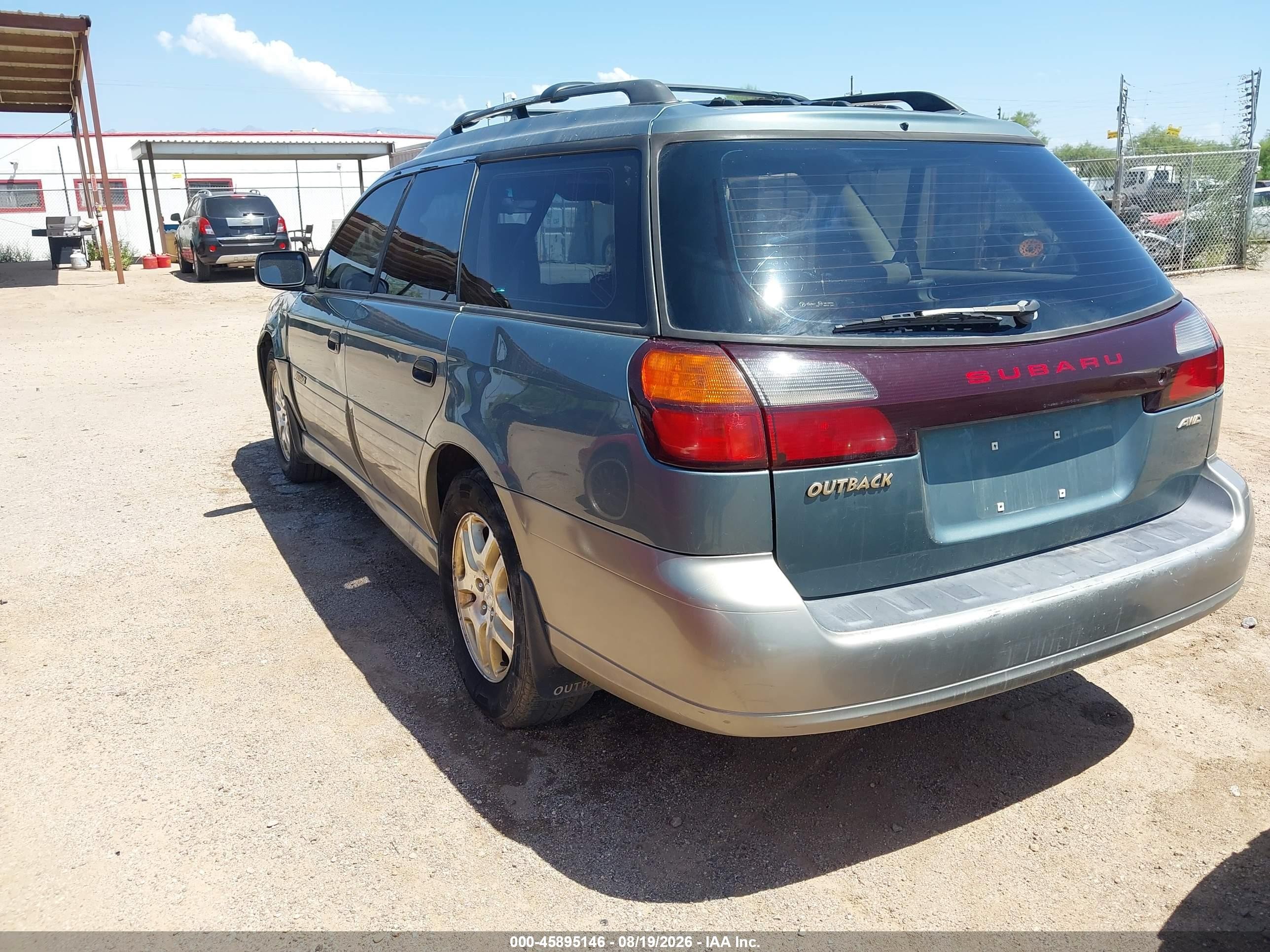 2002 Subaru Outback   Green vin: 4S3BH665327628166
