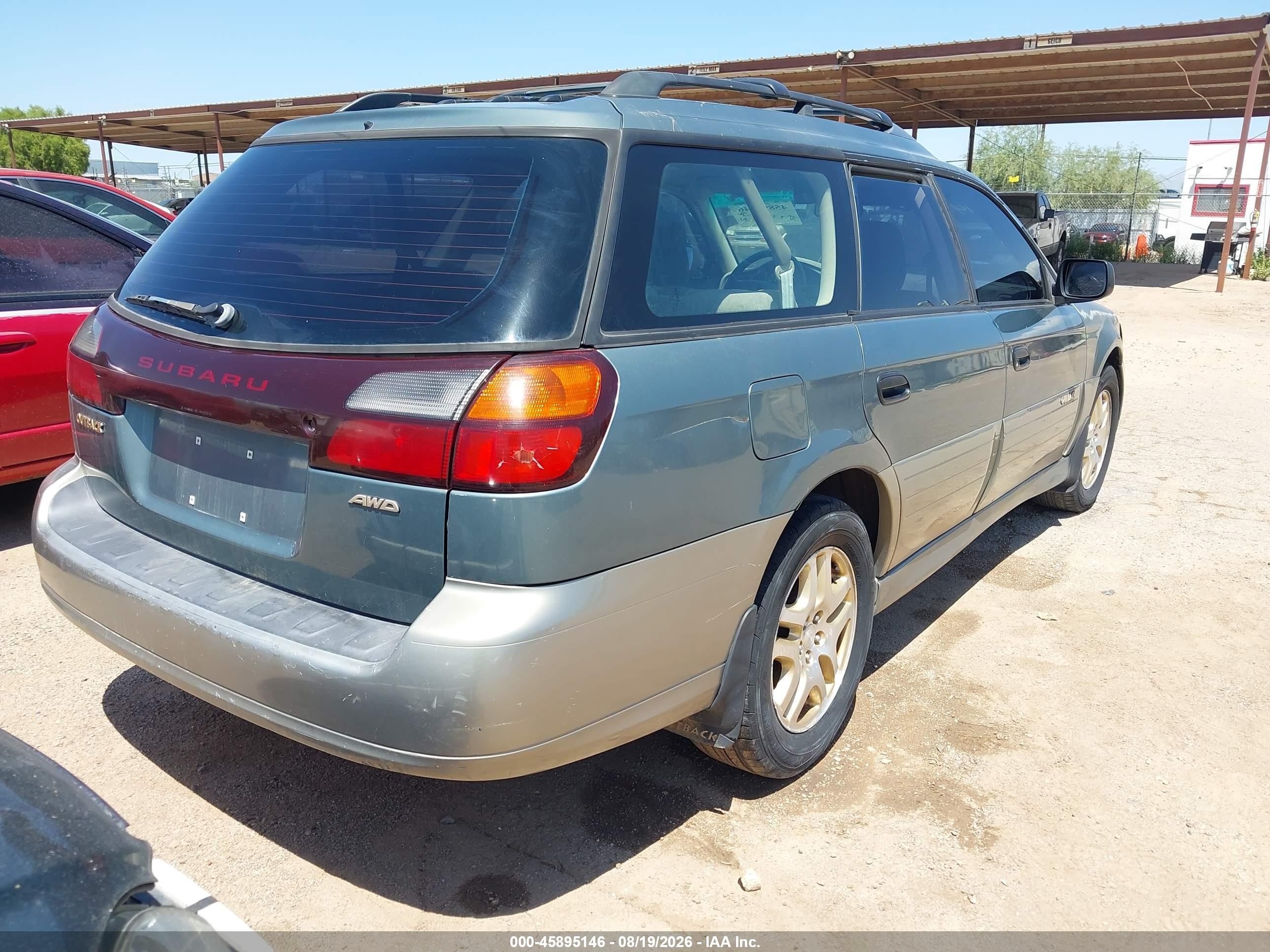 2002 Subaru Outback   Green vin: 4S3BH665327628166