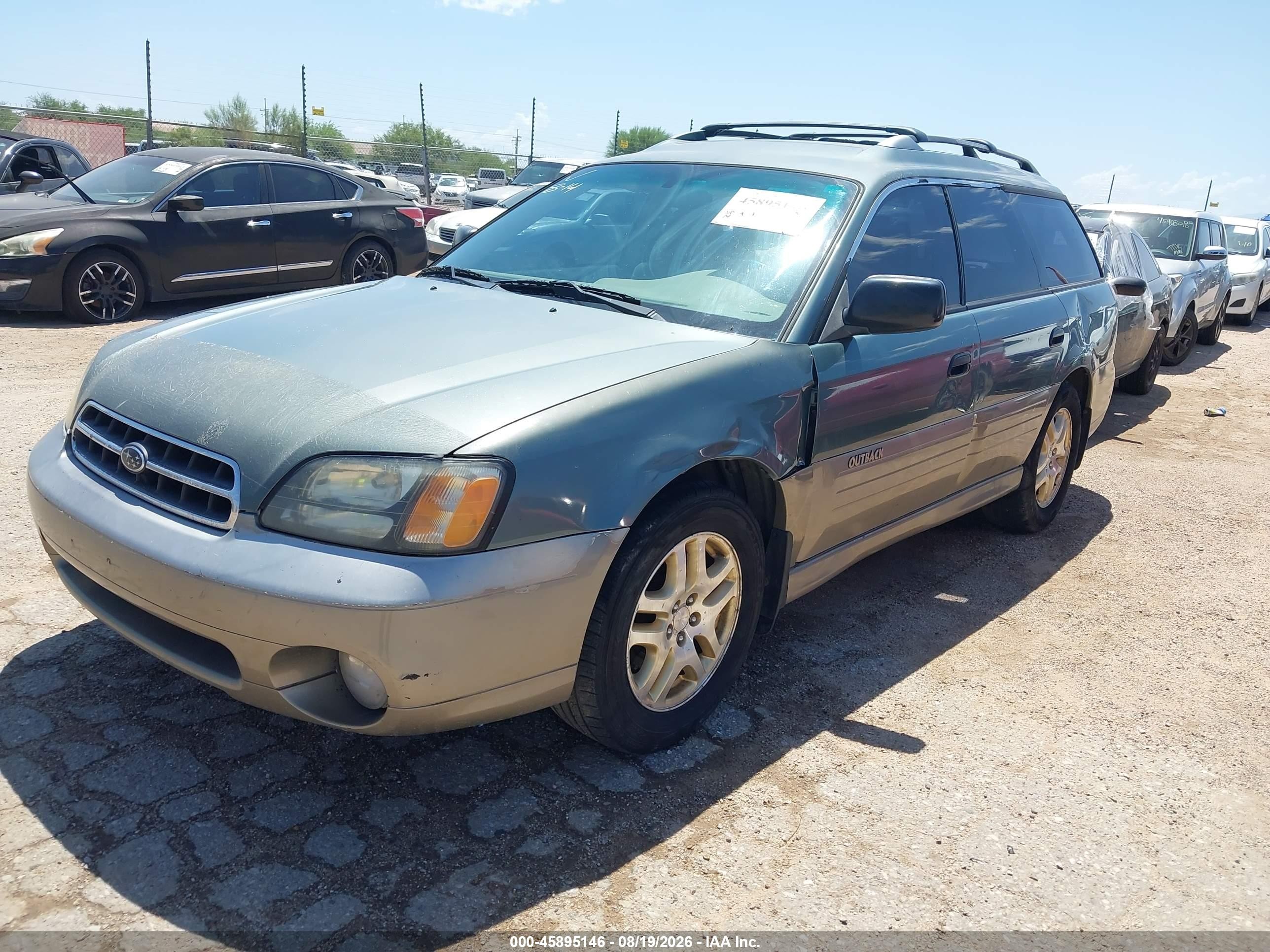 2002 Subaru Outback   Green vin: 4S3BH665327628166