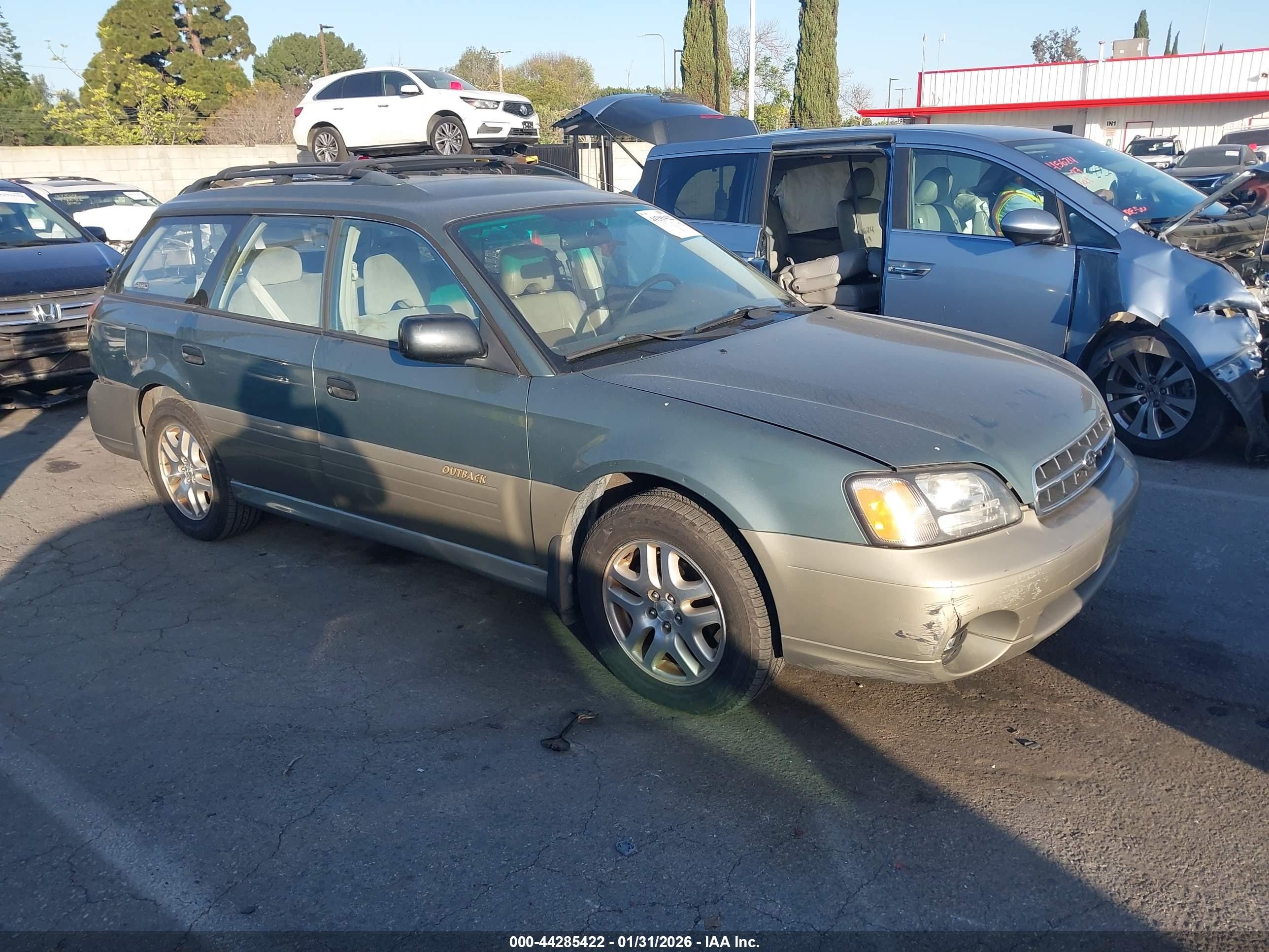 2000 Subaru Outback   Green vin: 4S3BH6653Y6638985