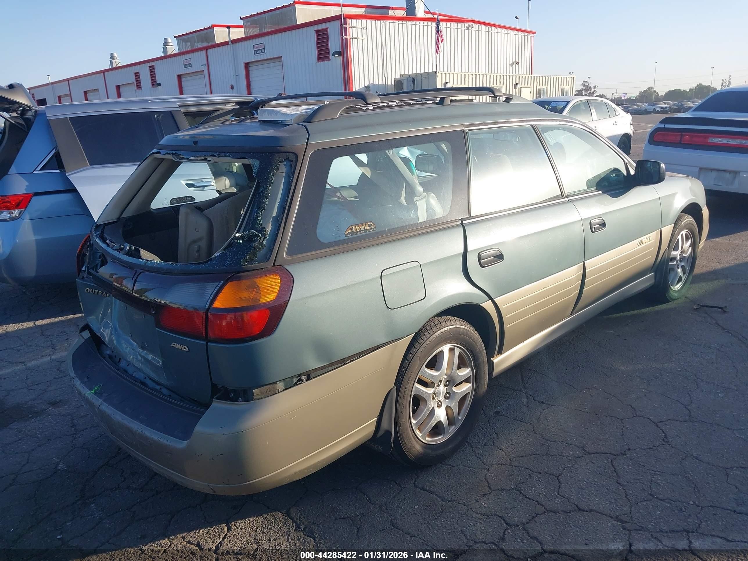 2000 Subaru Outback   Green vin: 4S3BH6653Y6638985