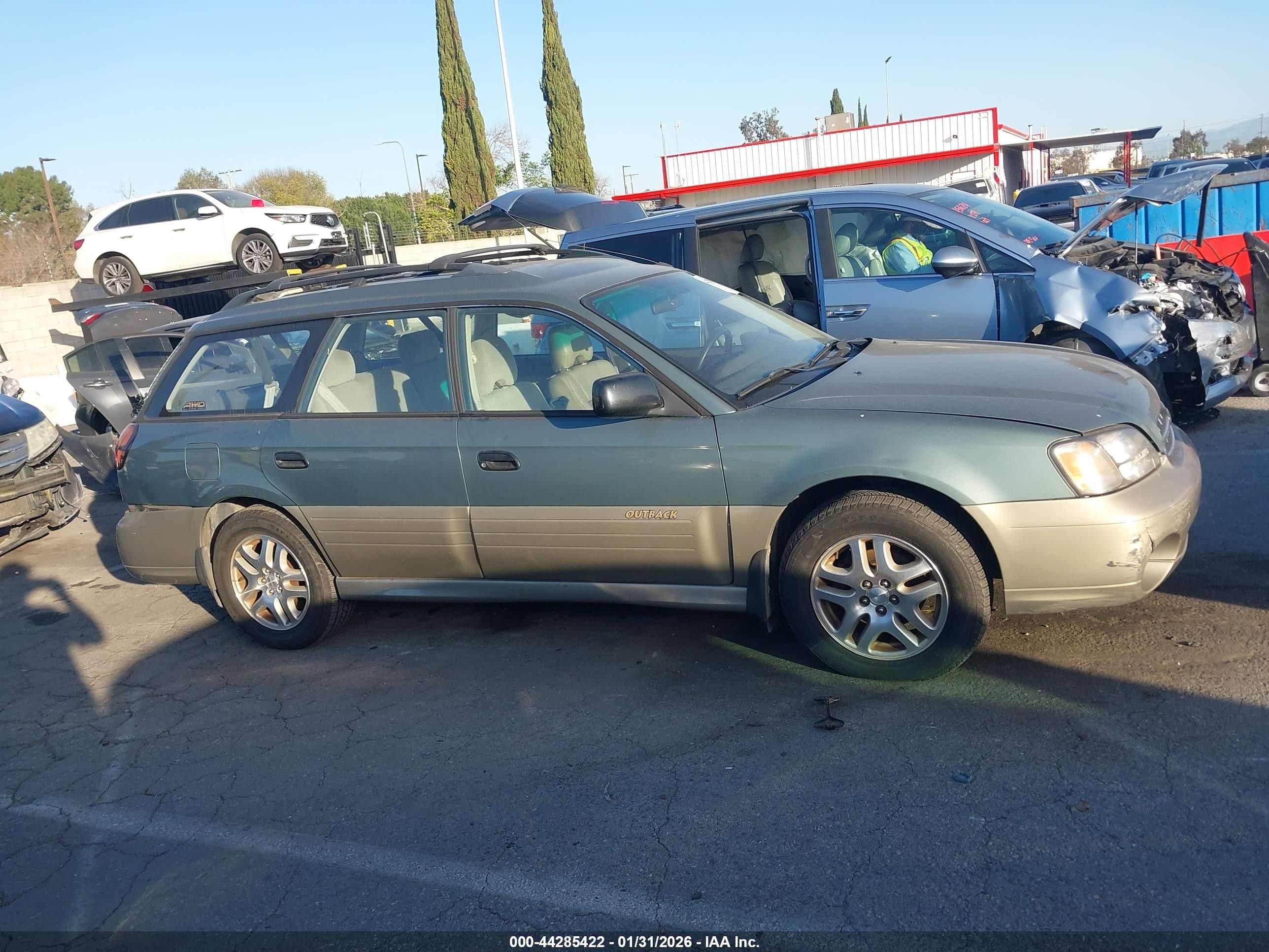 2000 Subaru Outback   Green vin: 4S3BH6653Y6638985