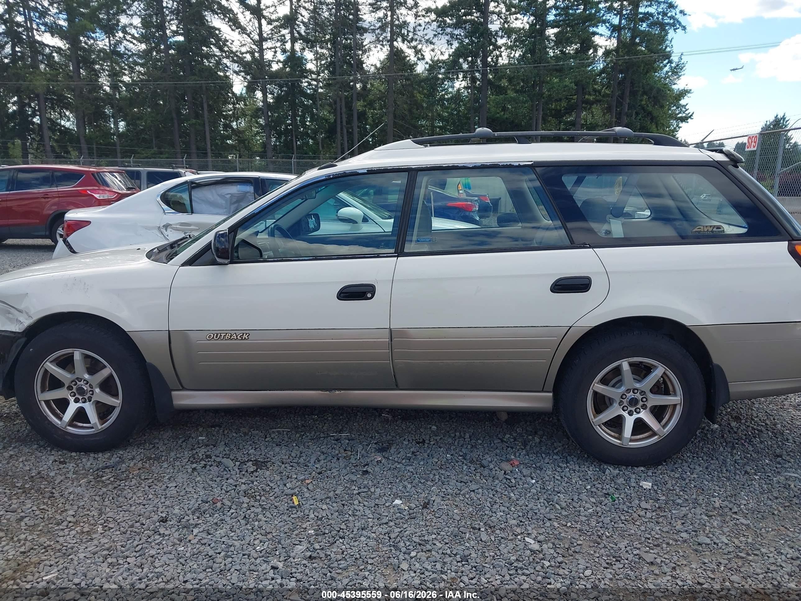 2001 Subaru Outback   White vin: 4S3BH665417630054