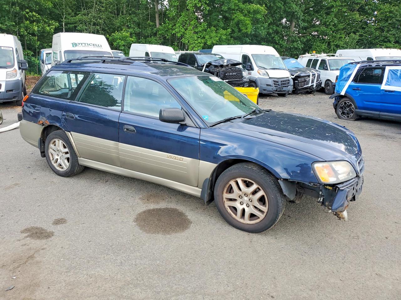 2002 Subaru Legacy Outback Синий vin: 4S3BH665427663203