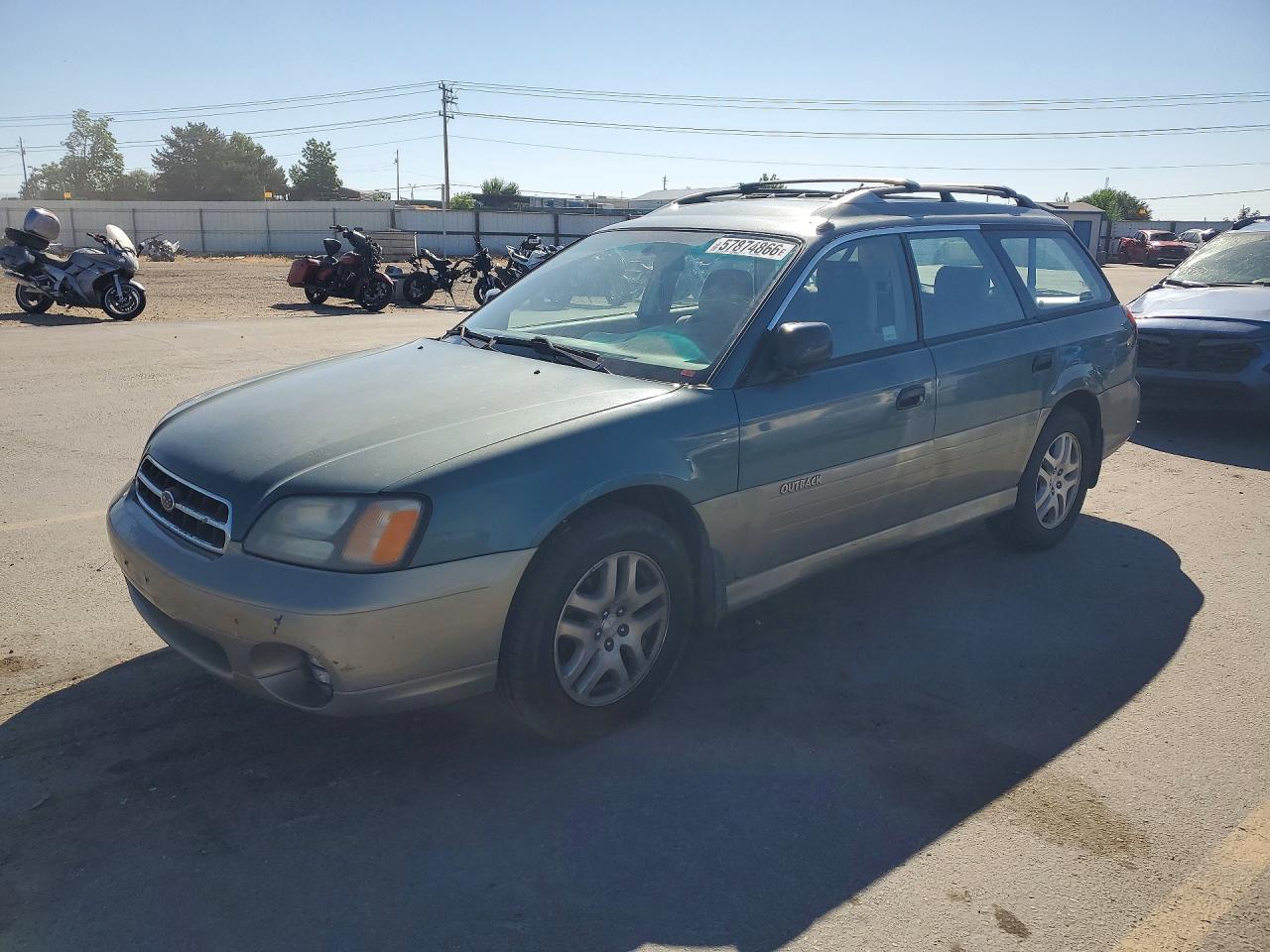 2000 Subaru Legacy Outback Зеленый vin: 4S3BH6654Y7632204