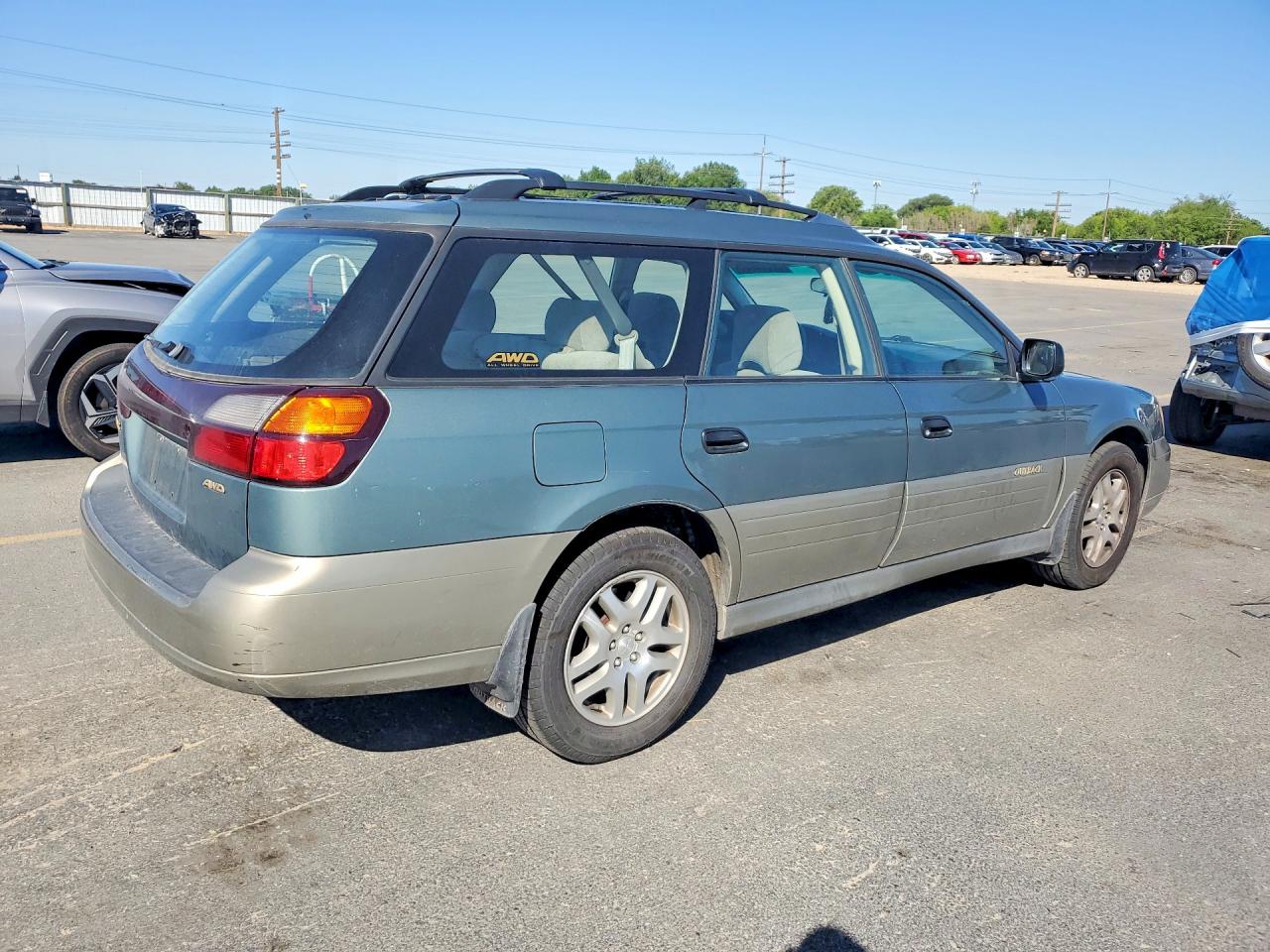 2000 Subaru Legacy Outback Зеленый vin: 4S3BH6654Y7632204