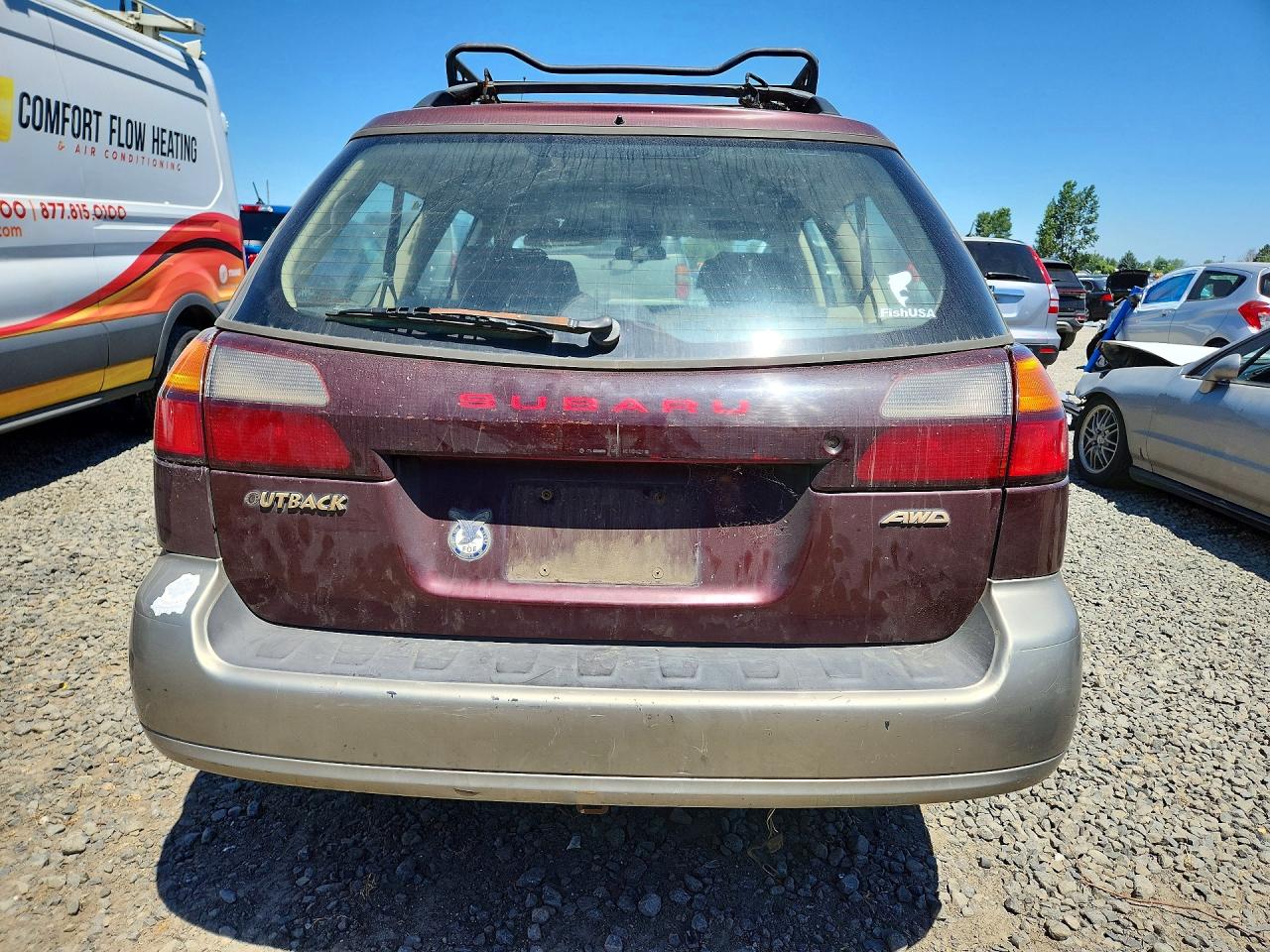 2000 Subaru Legacy Outback Purple vin: 4S3BH6654Y7654140