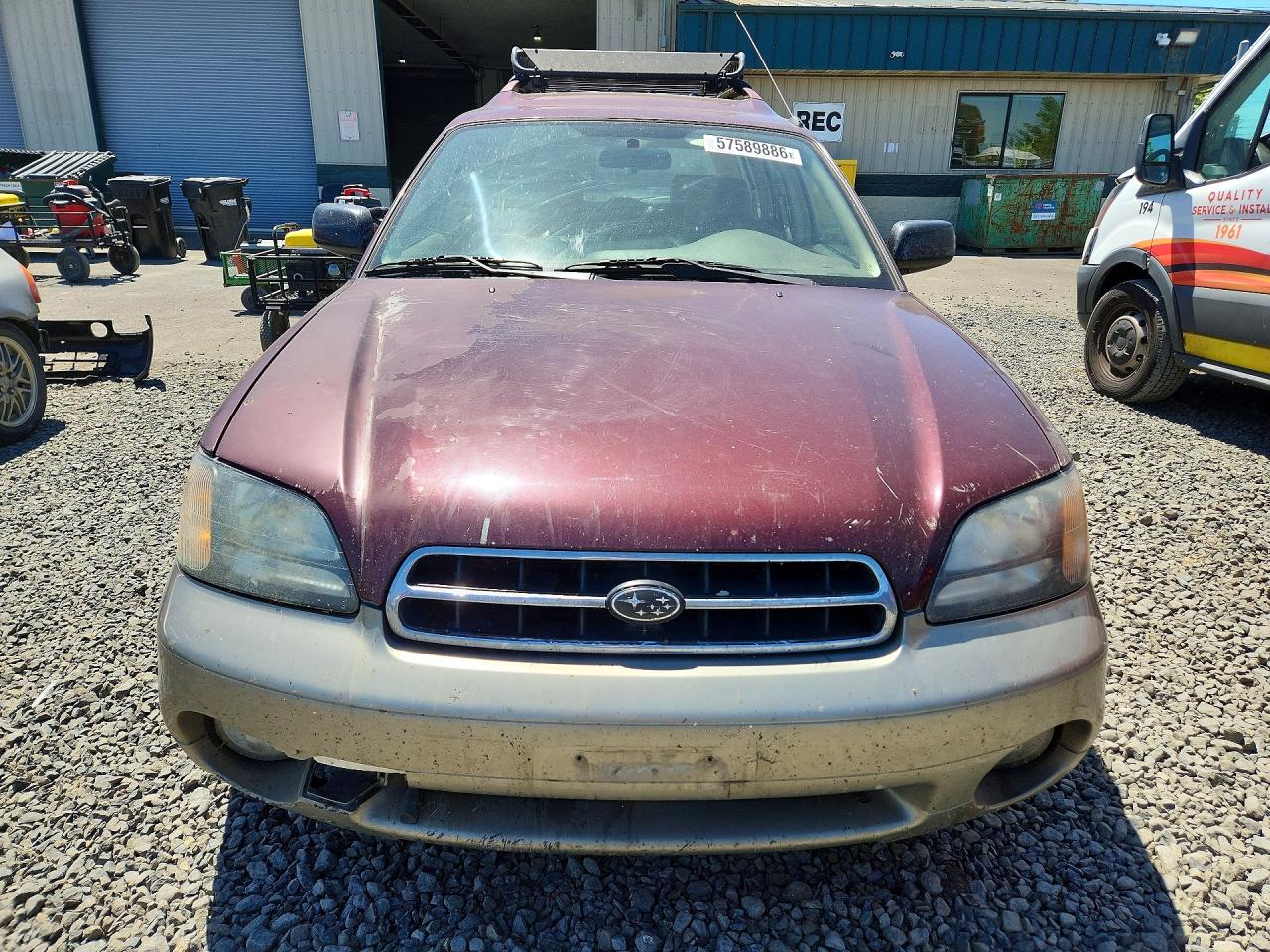 2000 Subaru Legacy Outback Purple vin: 4S3BH6654Y7654140