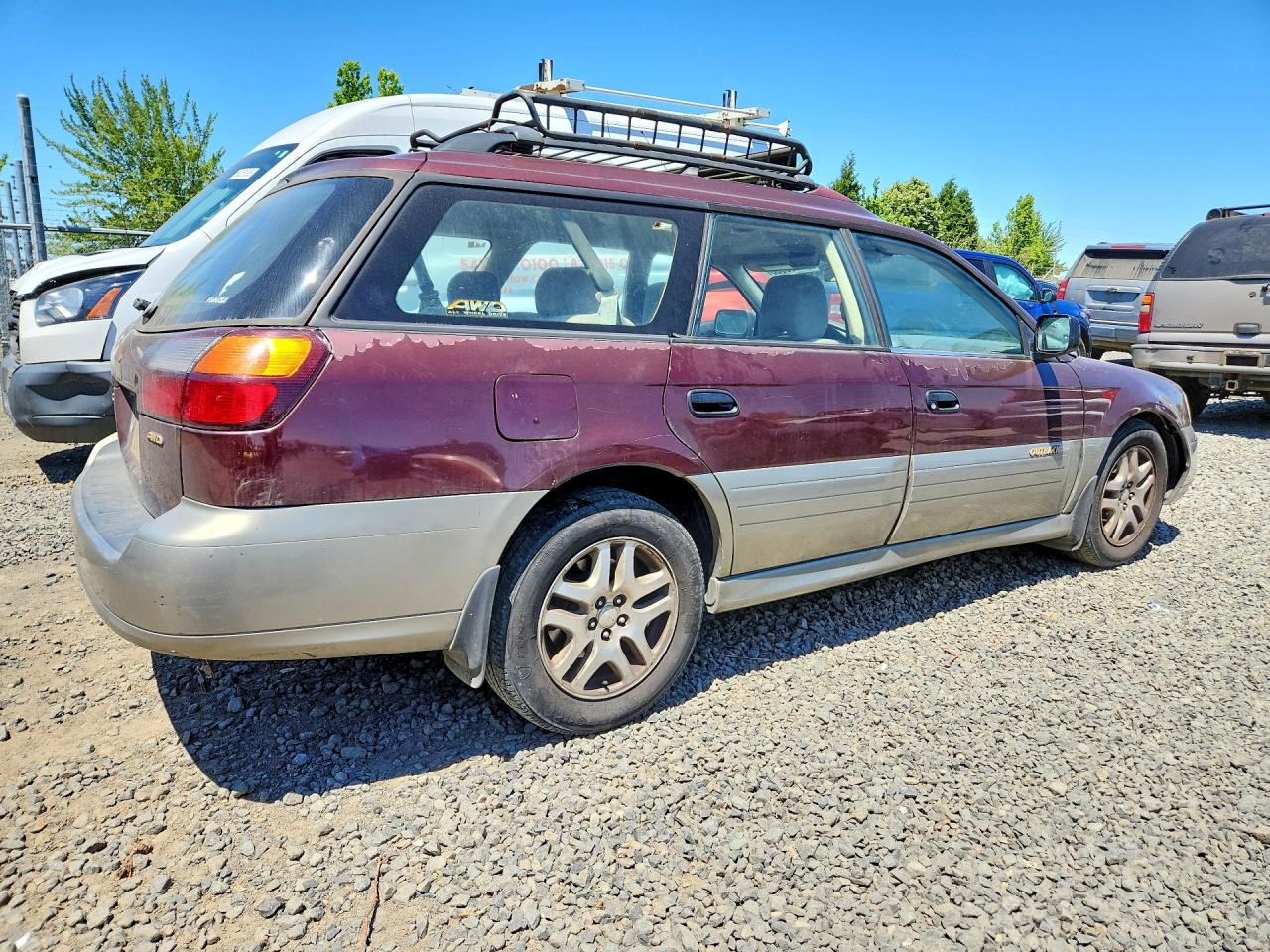 2000 Subaru Legacy Outback Purple vin: 4S3BH6654Y7654140