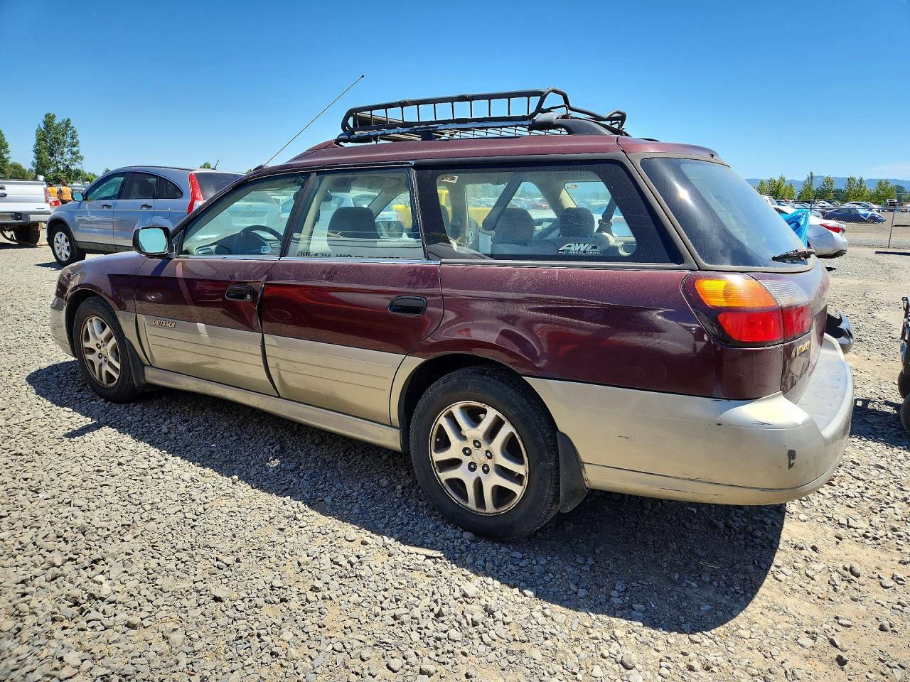2000 Subaru Legacy Outback Purple vin: 4S3BH6654Y7654140