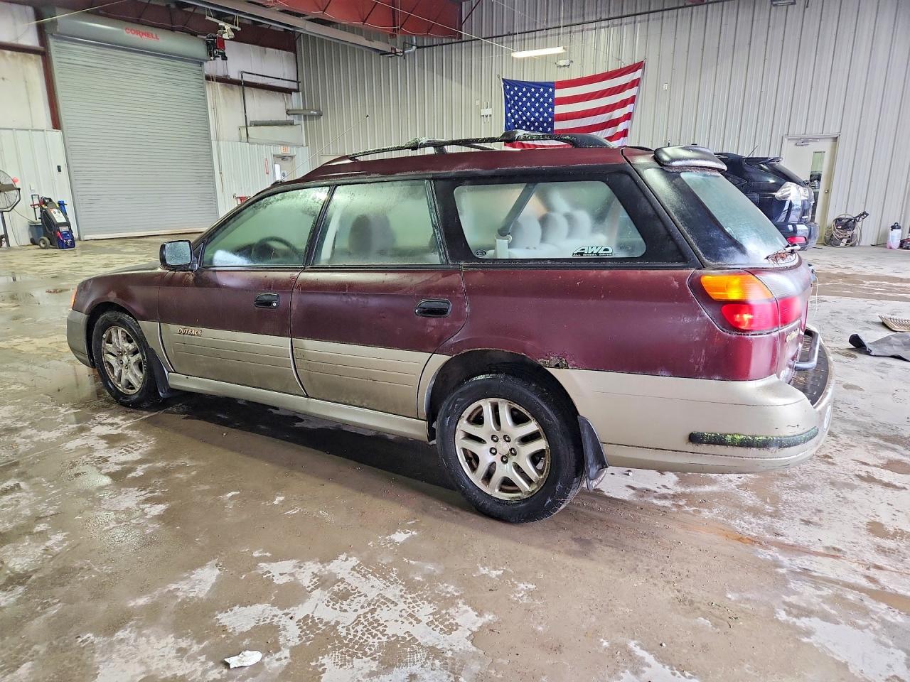 2000 Subaru Legacy Outback Maroon vin: 4S3BH6654Y7671245