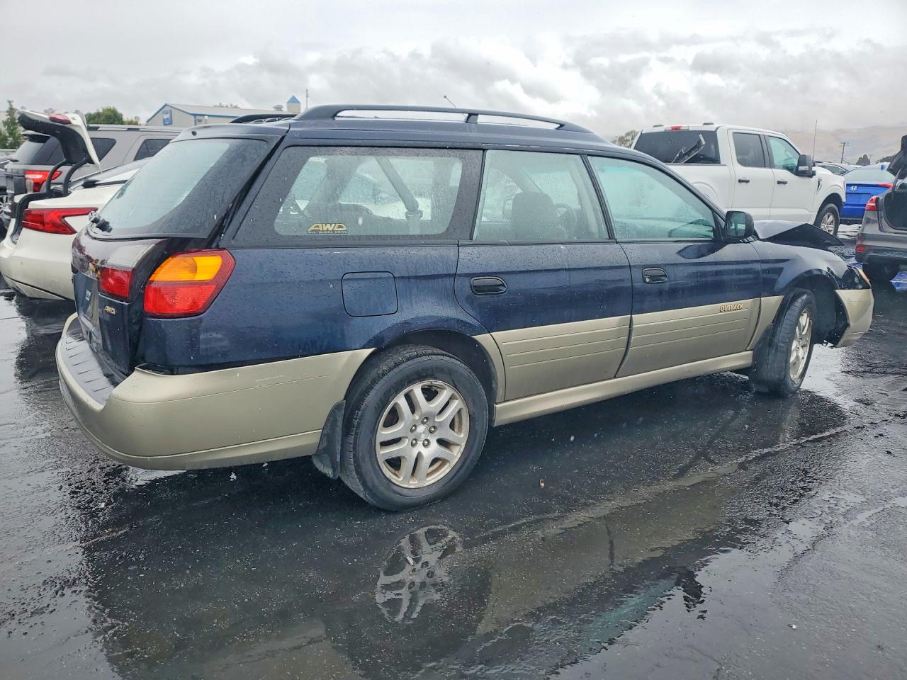 2001 Subaru Legacy Outback Blue vin: 4S3BH665516647600