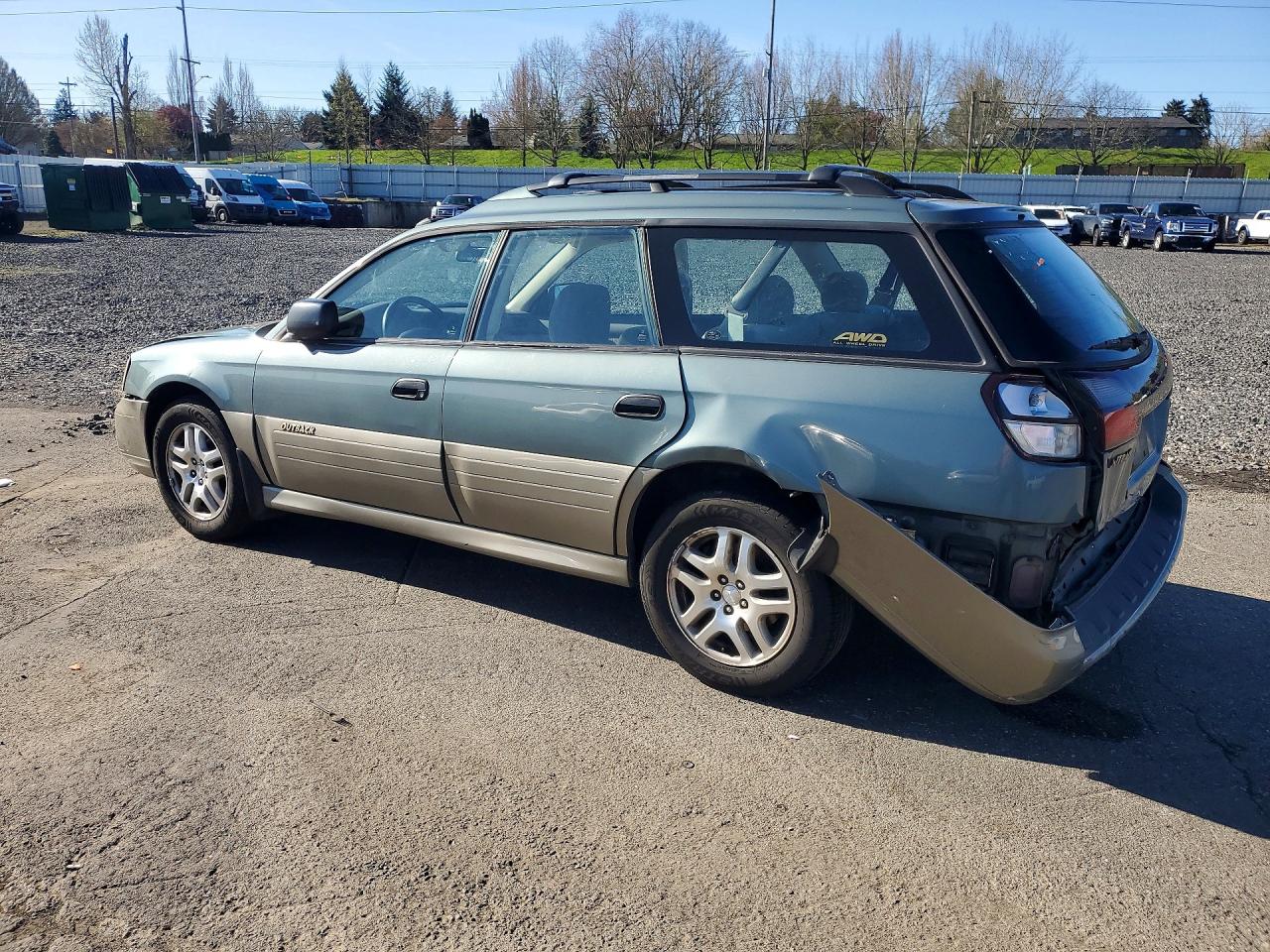 2001 Subaru Legacy Outback Blue vin: 4S3BH665517633447