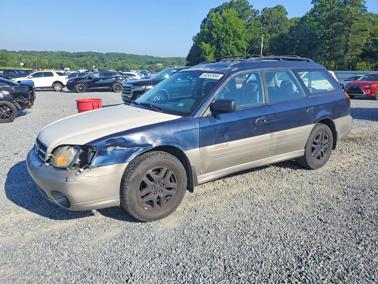 2000 Subaru Legacy Outback Blue vin: 4S3BH6655Y7602712