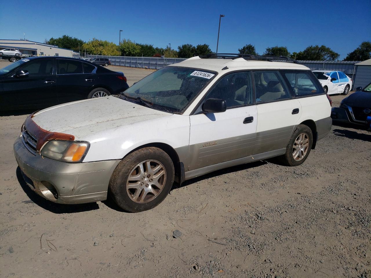 2001 Subaru Outback White vin: 4S3BH665617600876