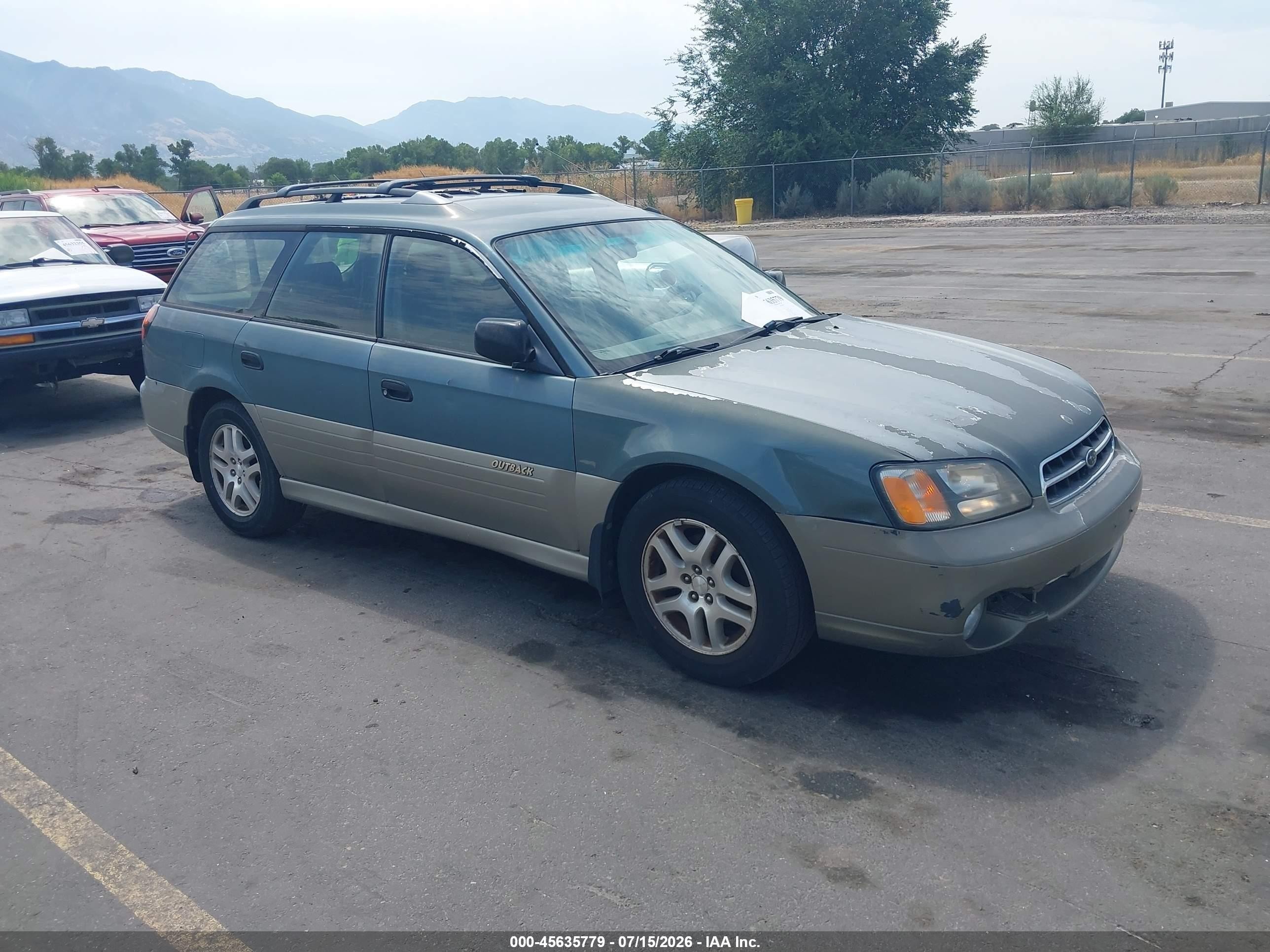 2001 Subaru Outback   Green vin: 4S3BH665617607360