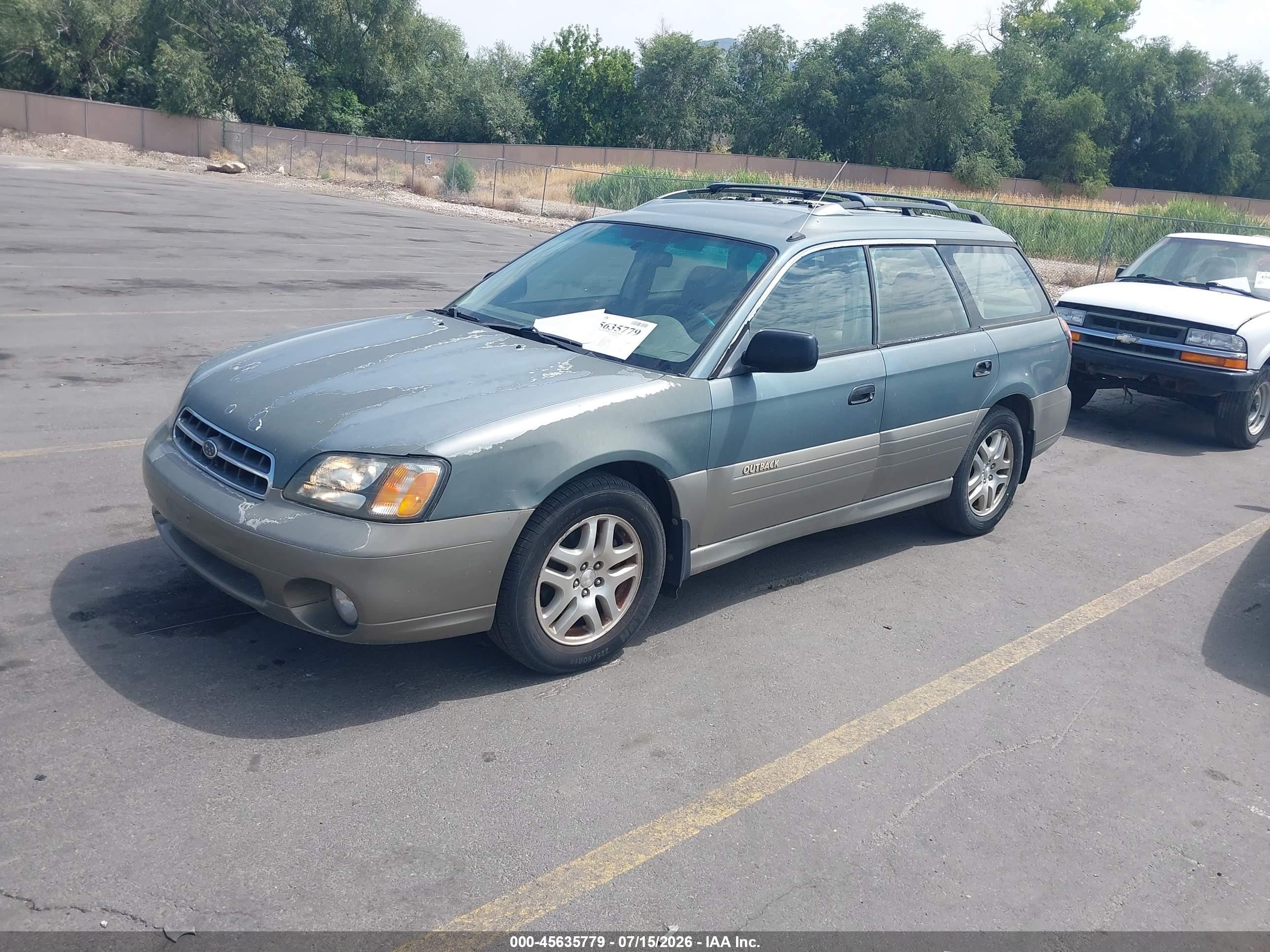 2001 Subaru Outback   Green vin: 4S3BH665617607360