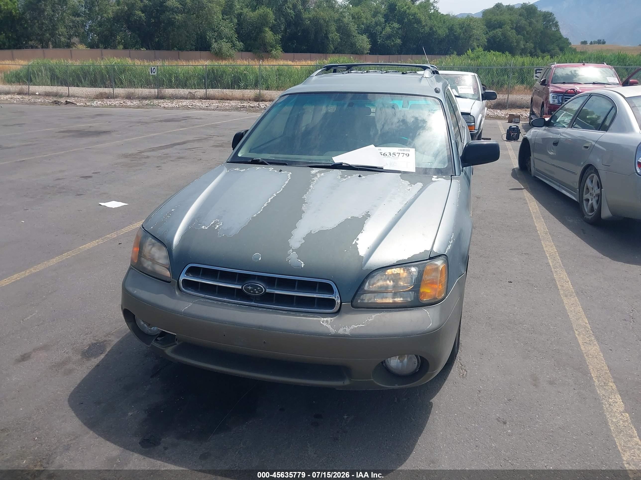 2001 Subaru Outback   Green vin: 4S3BH665617607360