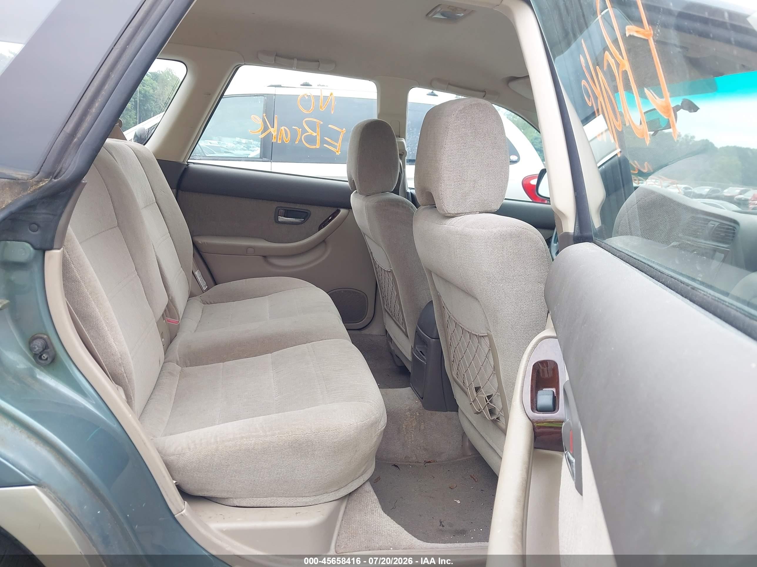 2002 Subaru Outback   Зеленый vin: 4S3BH665627636553