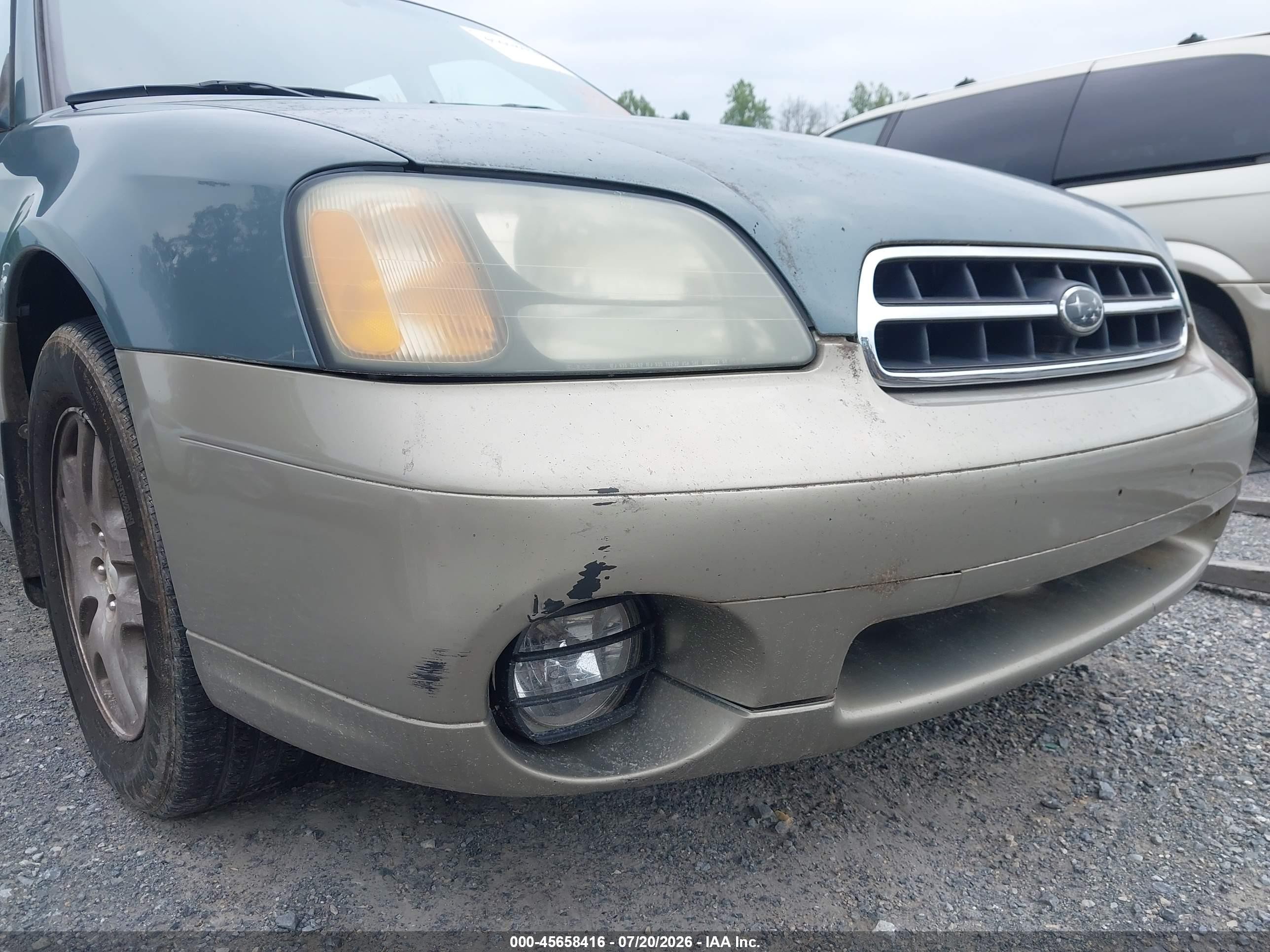 2002 Subaru Outback   Зеленый vin: 4S3BH665627636553