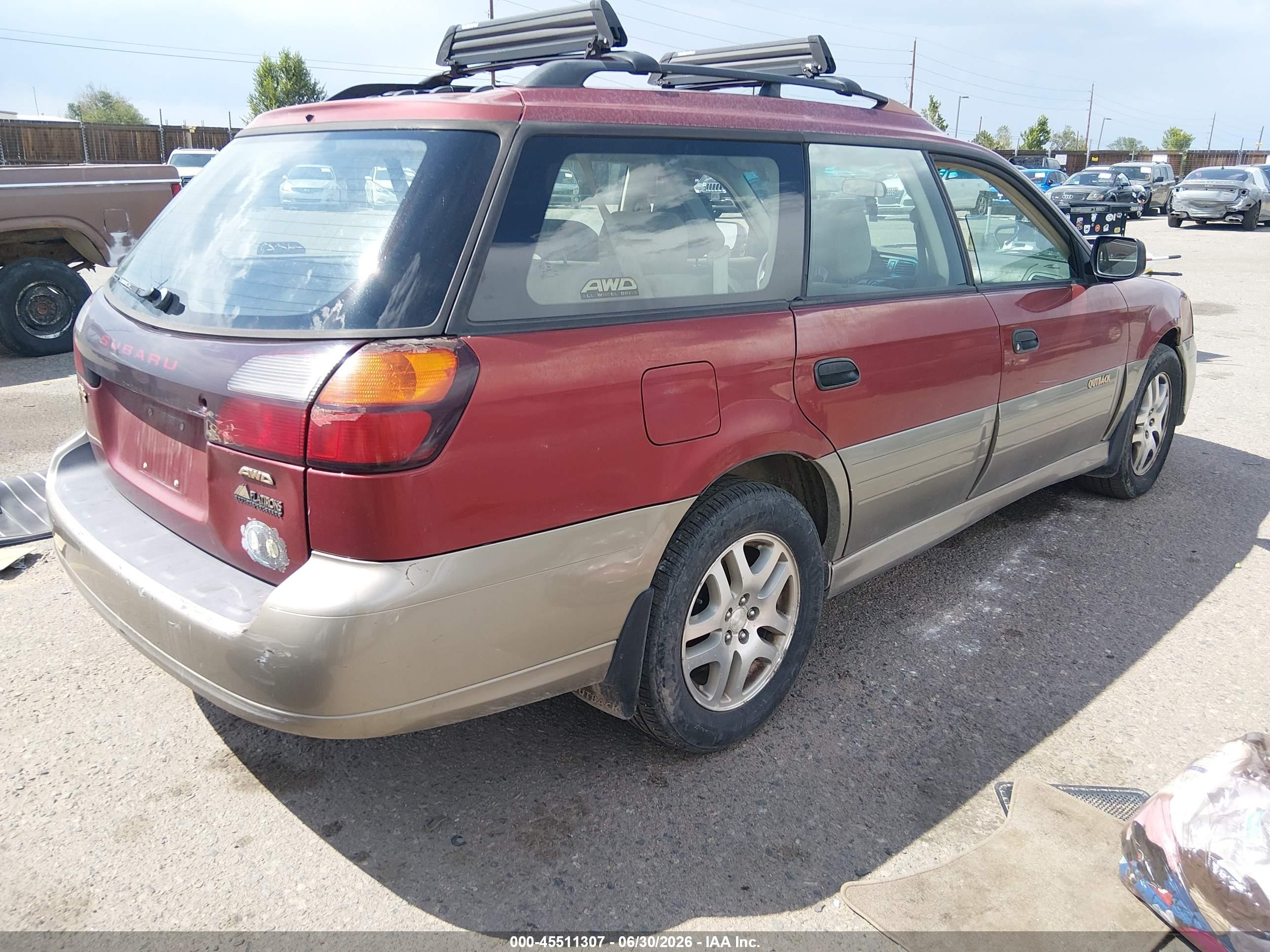 2003 Subaru Outback   Maroon vin: 4S3BH665636642697