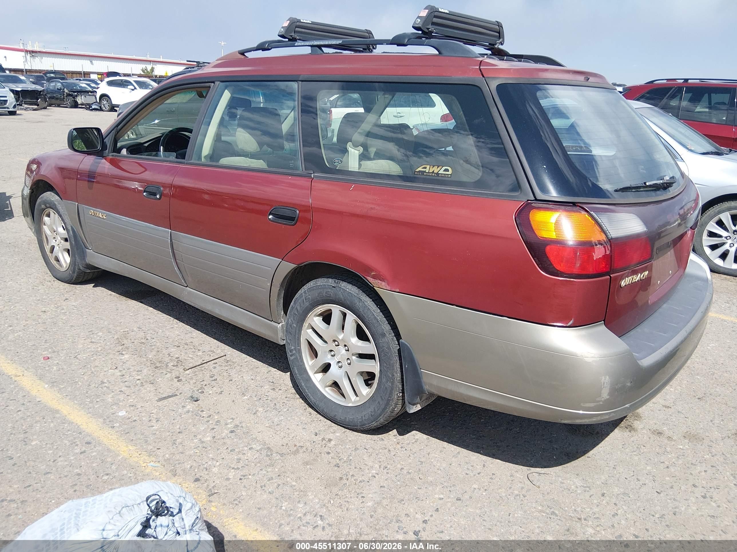 2003 Subaru Outback   Maroon vin: 4S3BH665636642697