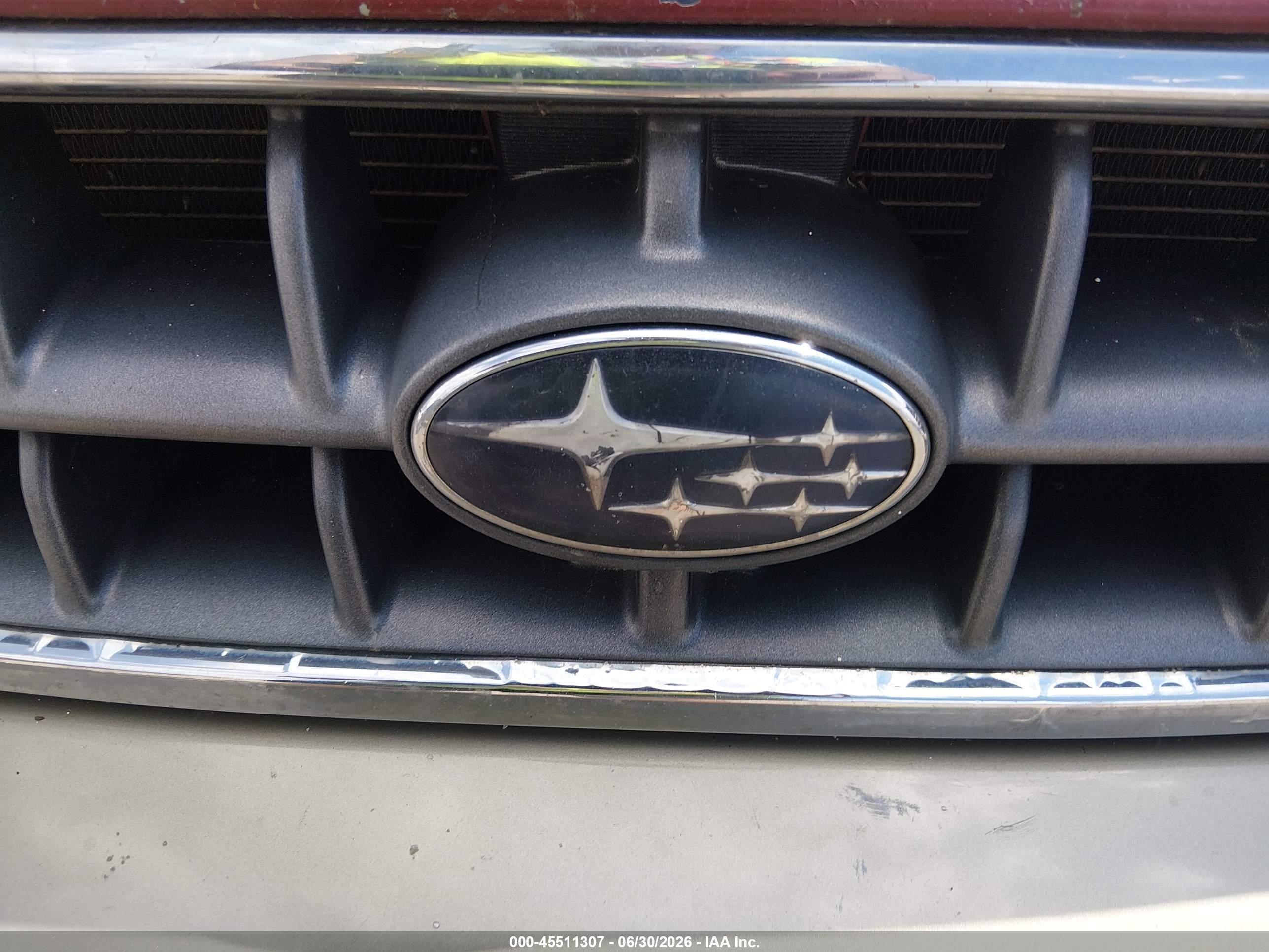 2003 Subaru Outback   Maroon vin: 4S3BH665636642697