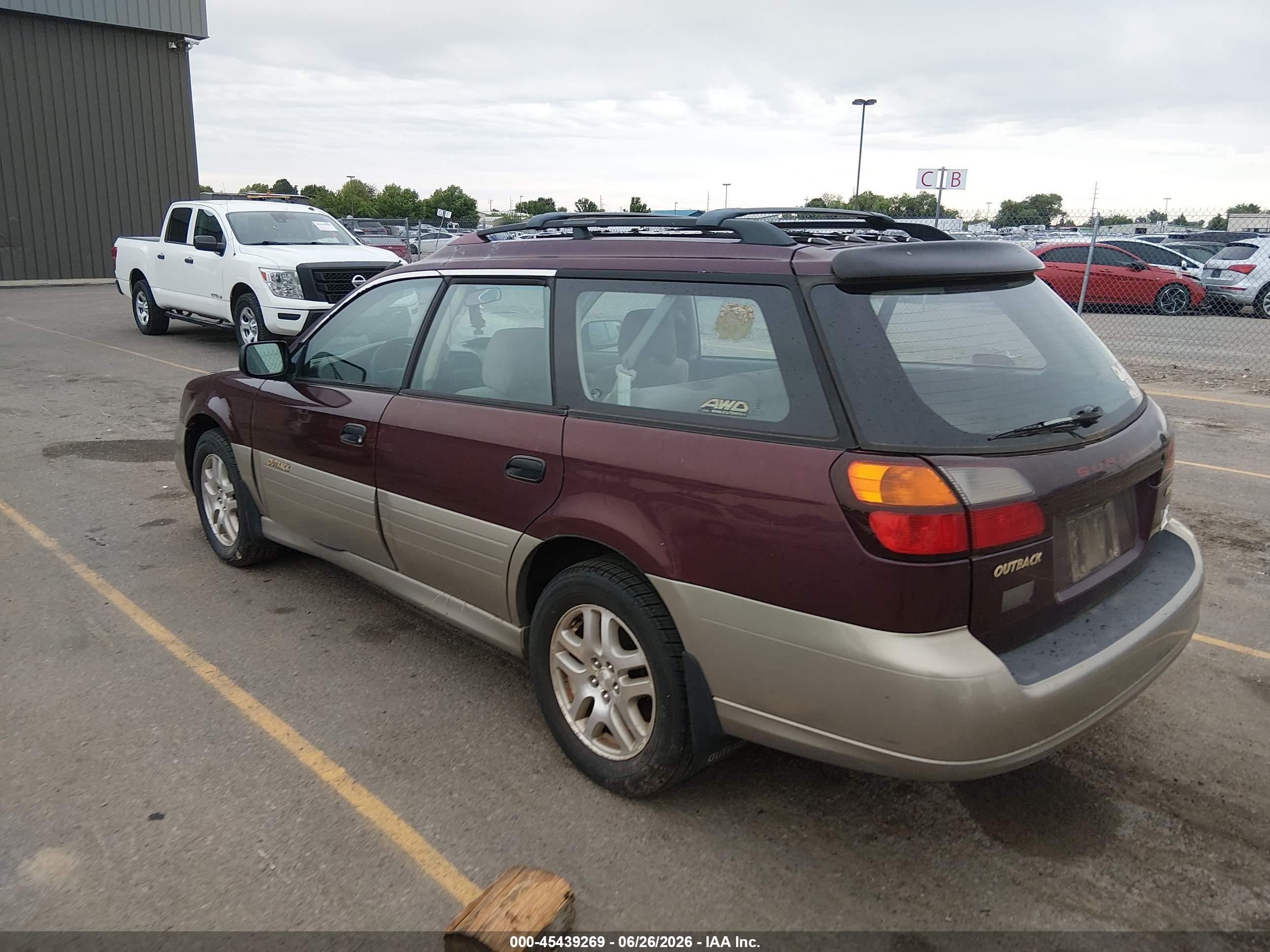 2000 Subaru Outback   Red vin: 4S3BH6656Y7673157