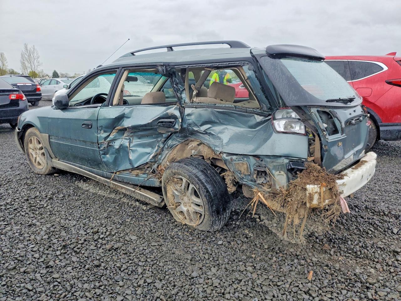 2001 Subaru Legacy Outback Green vin: 4S3BH665716605056