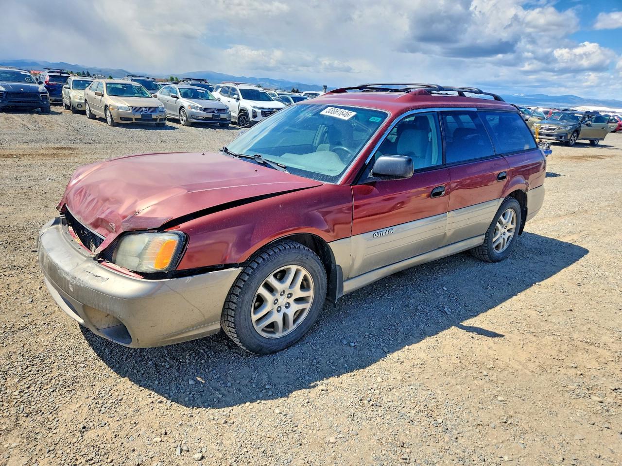2002 Subaru Legacy Outback Burgundy vin: 4S3BH665727604629