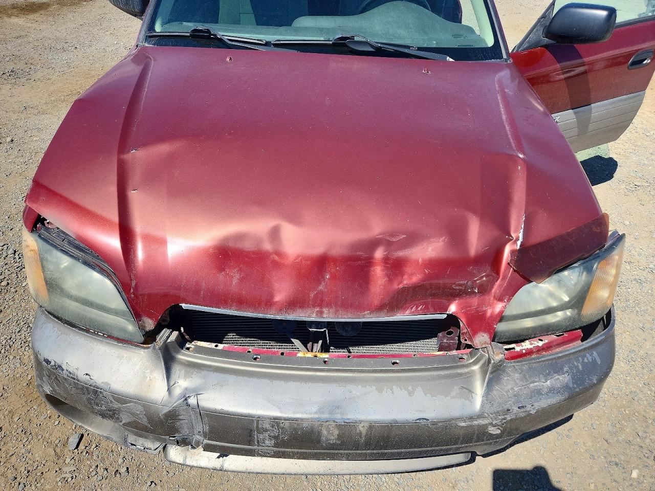 2002 Subaru Legacy Outback Burgundy vin: 4S3BH665727604629