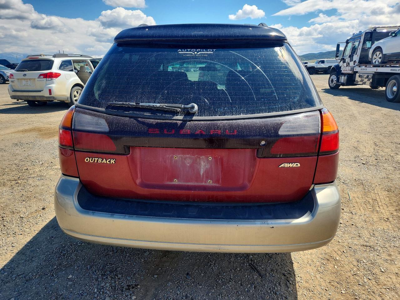 2002 Subaru Legacy Outback Burgundy vin: 4S3BH665727604629