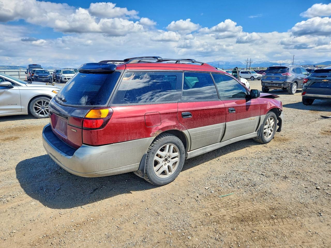 2002 Subaru Legacy Outback Burgundy vin: 4S3BH665727604629