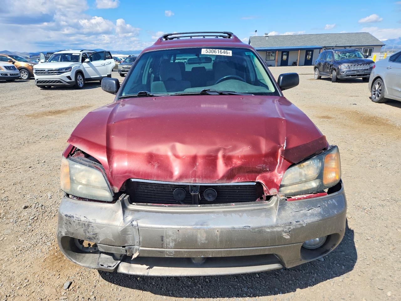 2002 Subaru Legacy Outback Burgundy vin: 4S3BH665727604629