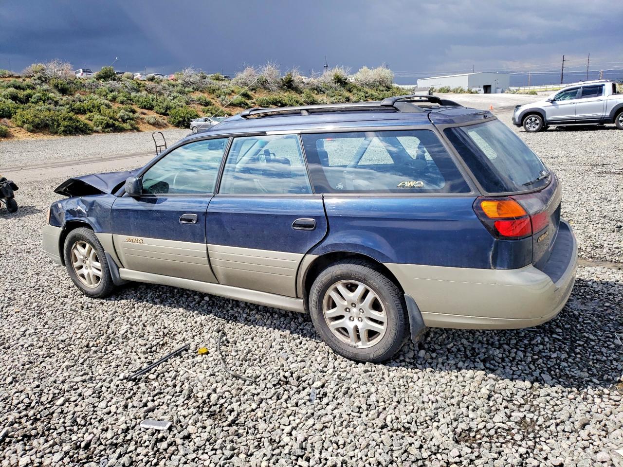 2000 Subaru Legacy Outback Blue vin: 4S3BH6657Y6673075