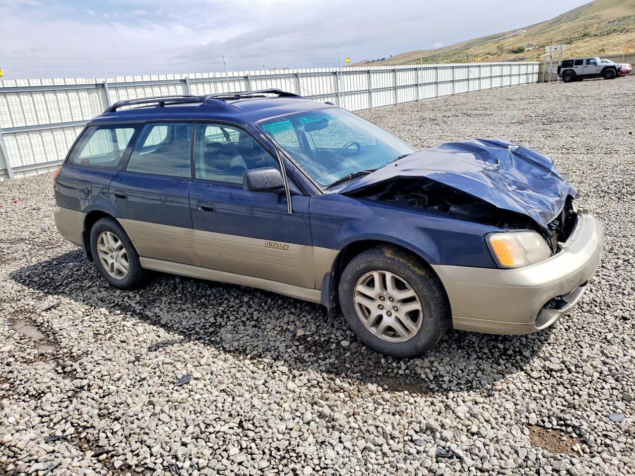 2000 Subaru Legacy Outback Blue vin: 4S3BH6657Y6673075
