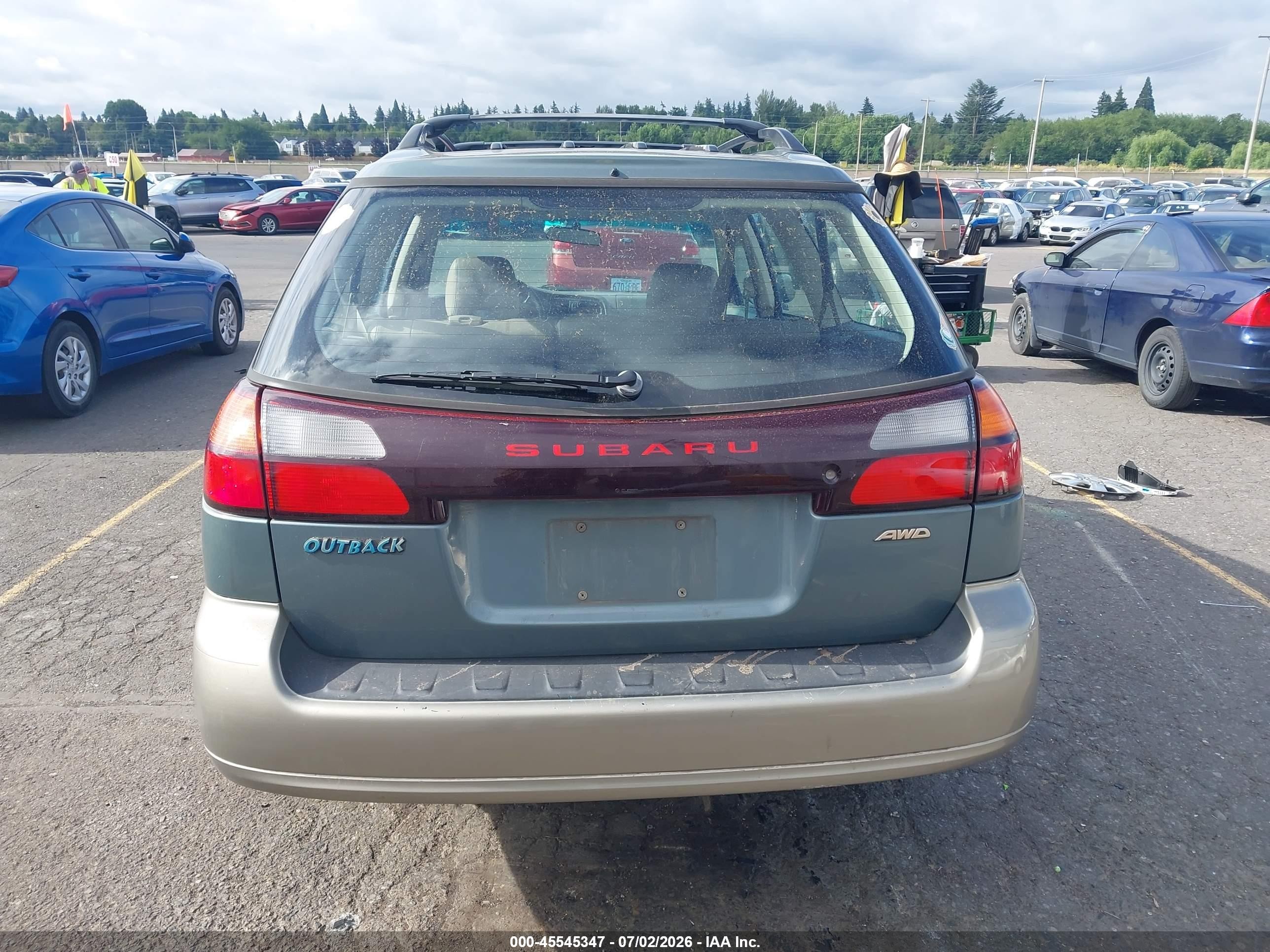 2001 Subaru Outback   Pewter vin: 4S3BH665817624824